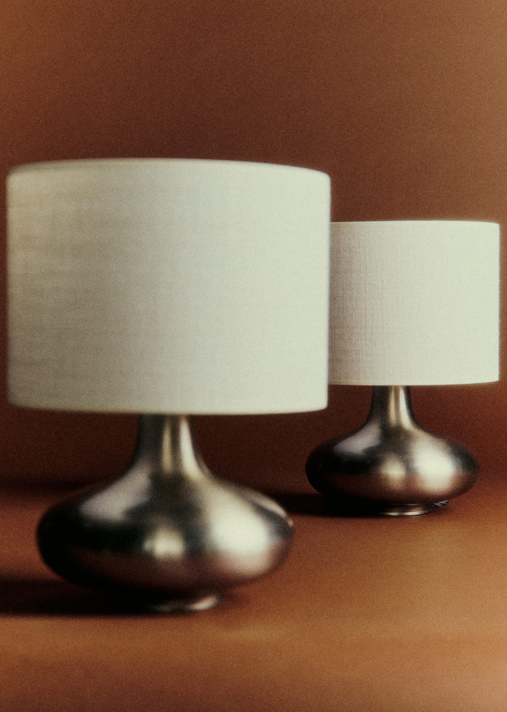 Paire de lampes à poser vintage chromé - Chrome