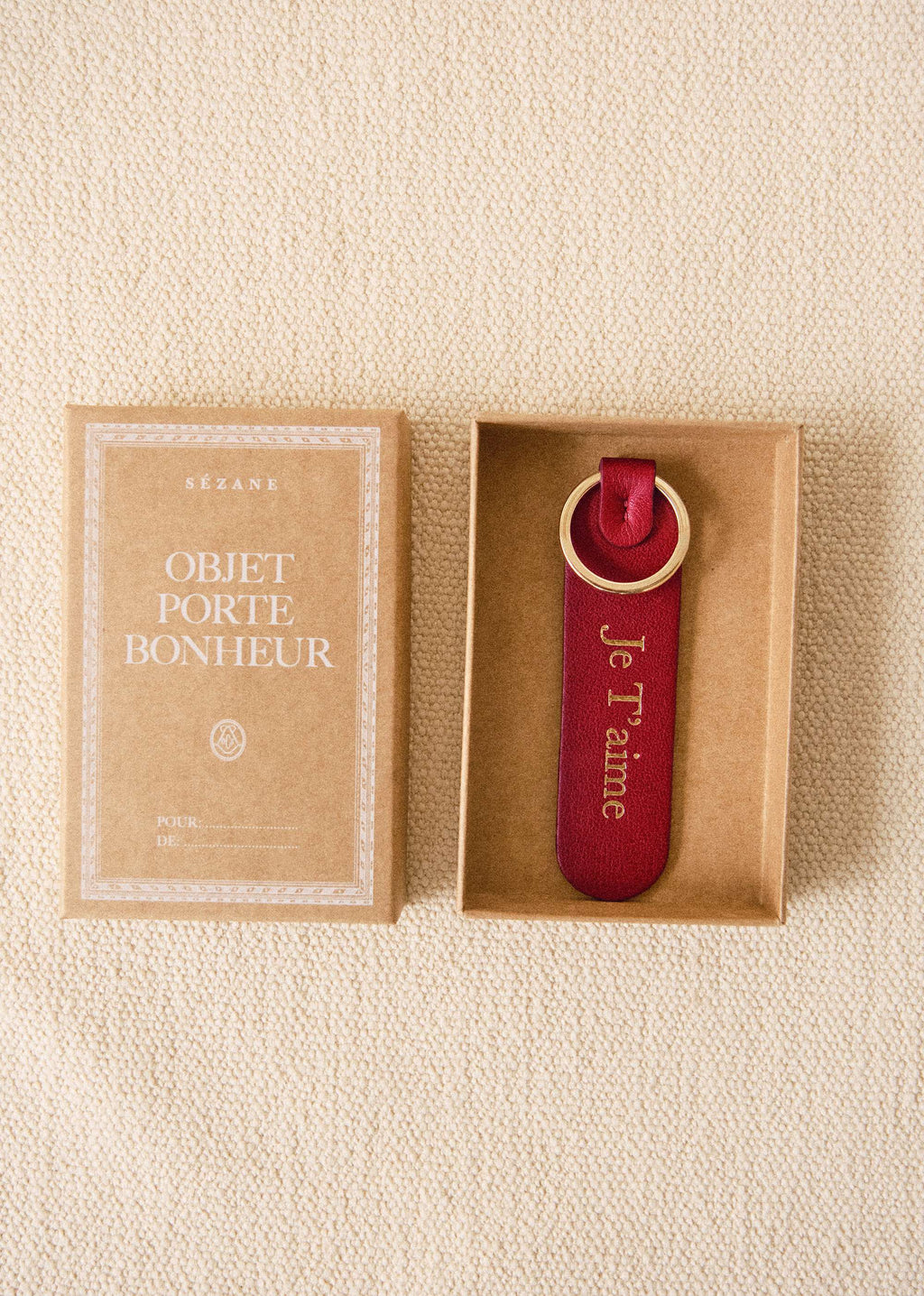 Porte-clés - Rouge " Je t'aime "