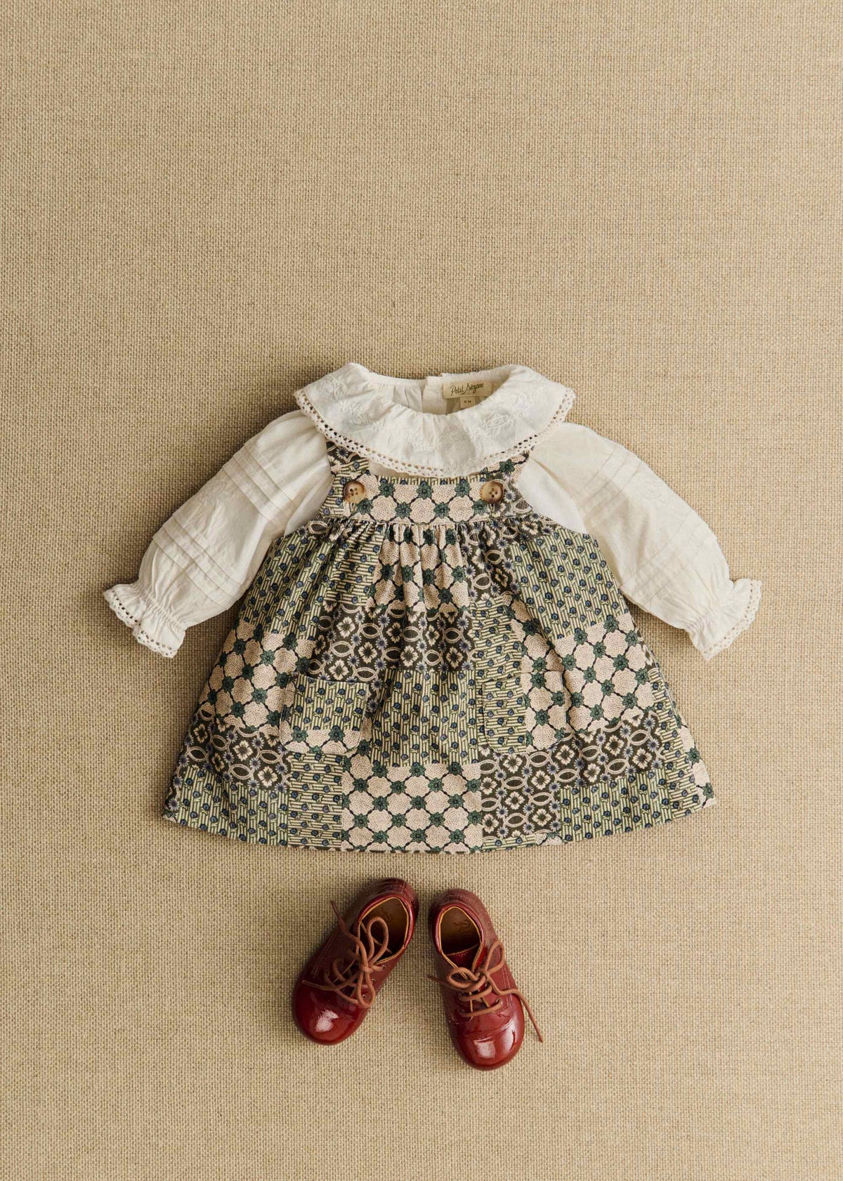 Robe Gigi - Petit Sézane x Antoinette Poisson - Imprimé Patchwork Dominote