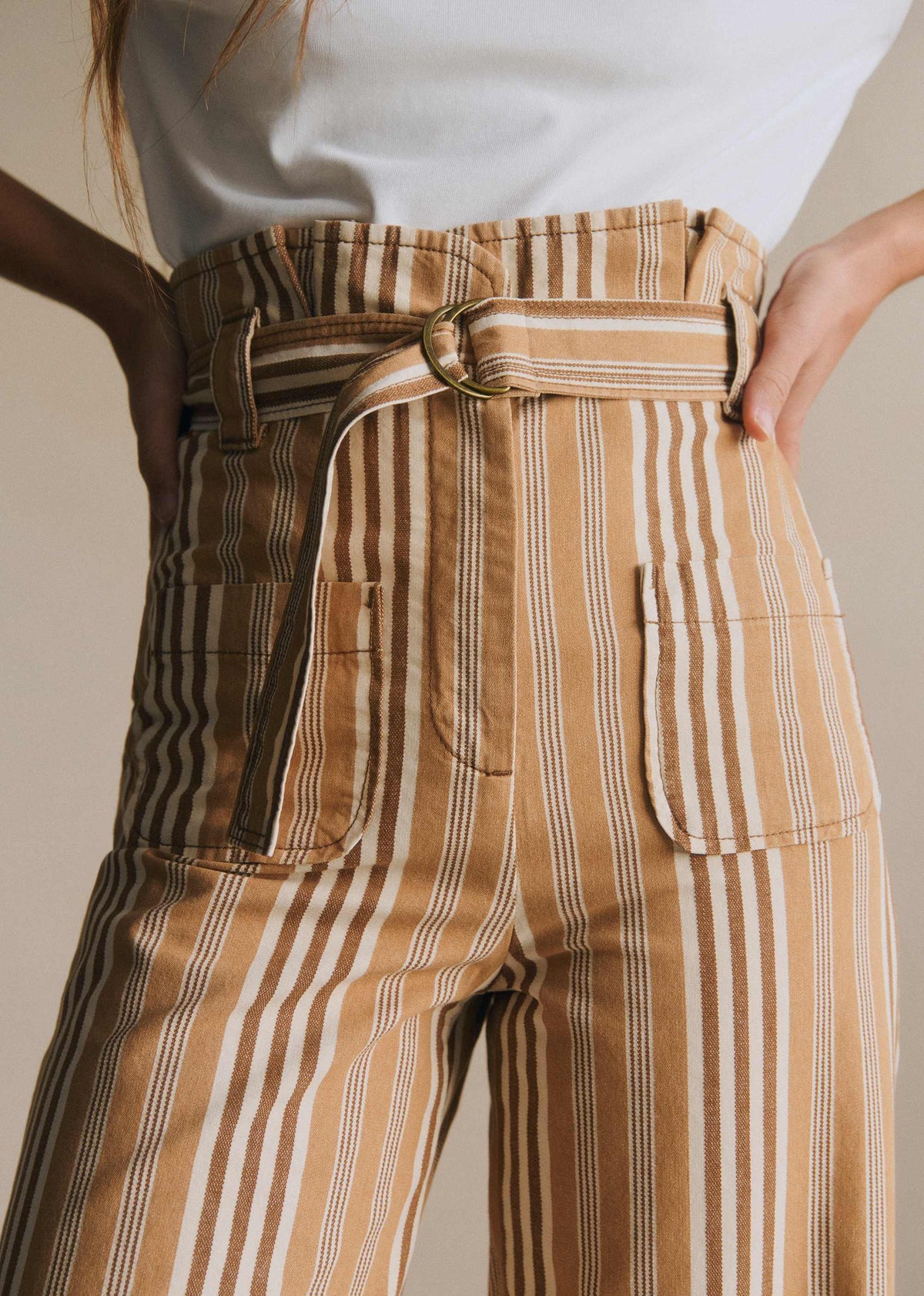 Pantalon Marty - Rayures Ocre