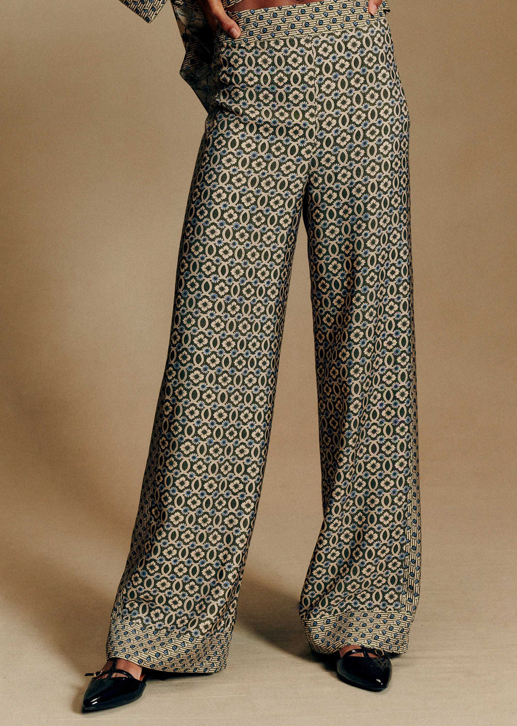 Pantalon Christian - Sézane x Antoinette Poisson - Imprimé Patchwork Dominote