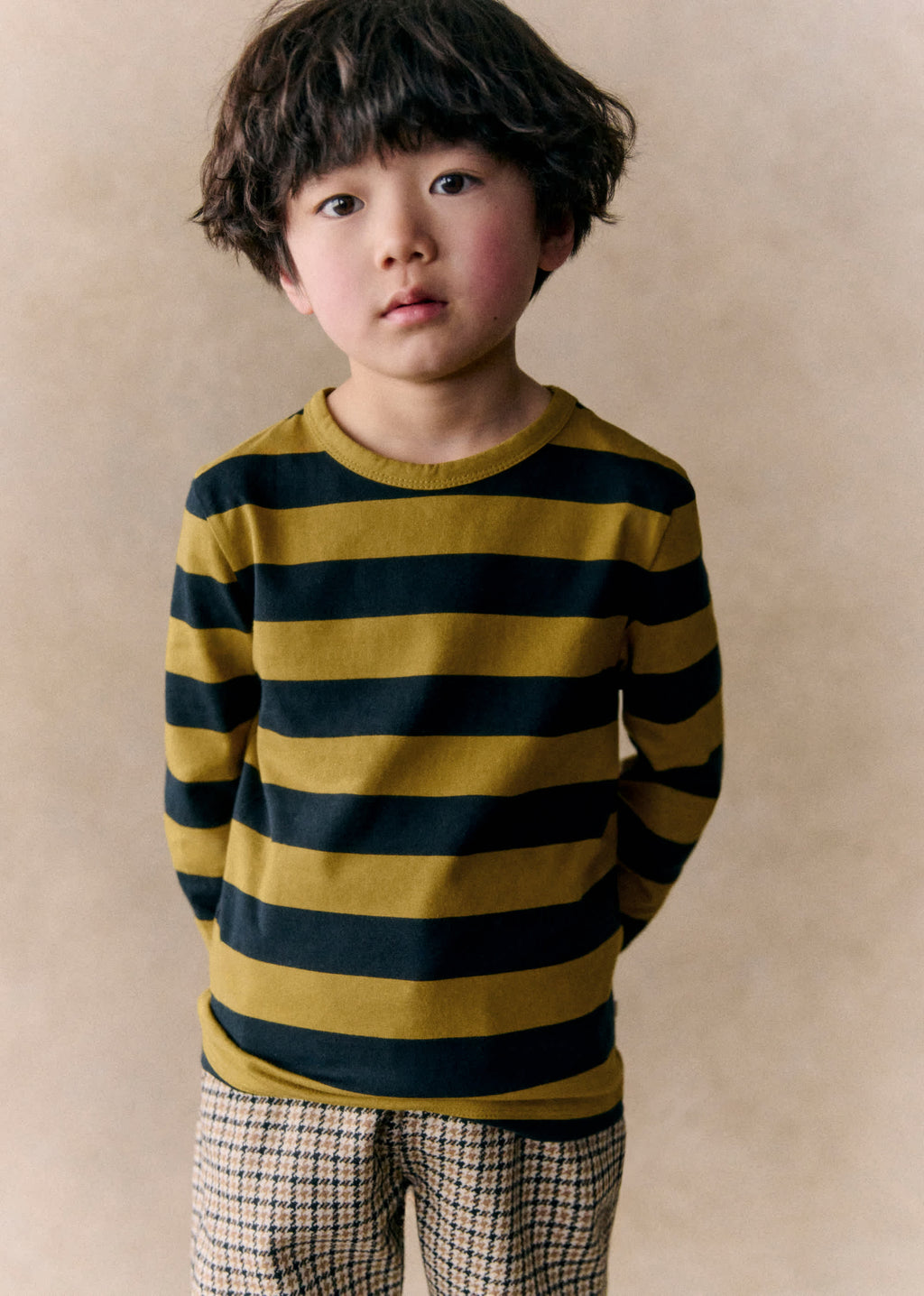 T-Shirt Léon - Bleu marine / vert anis