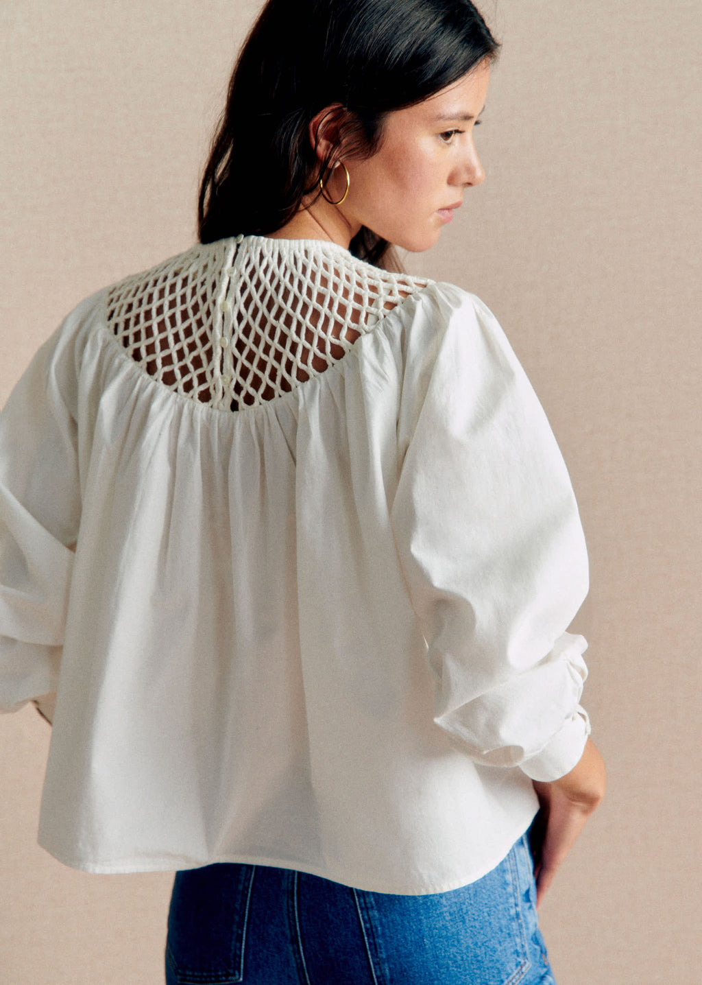 Blouse Sunday - Broderie Placée Fond Ecru