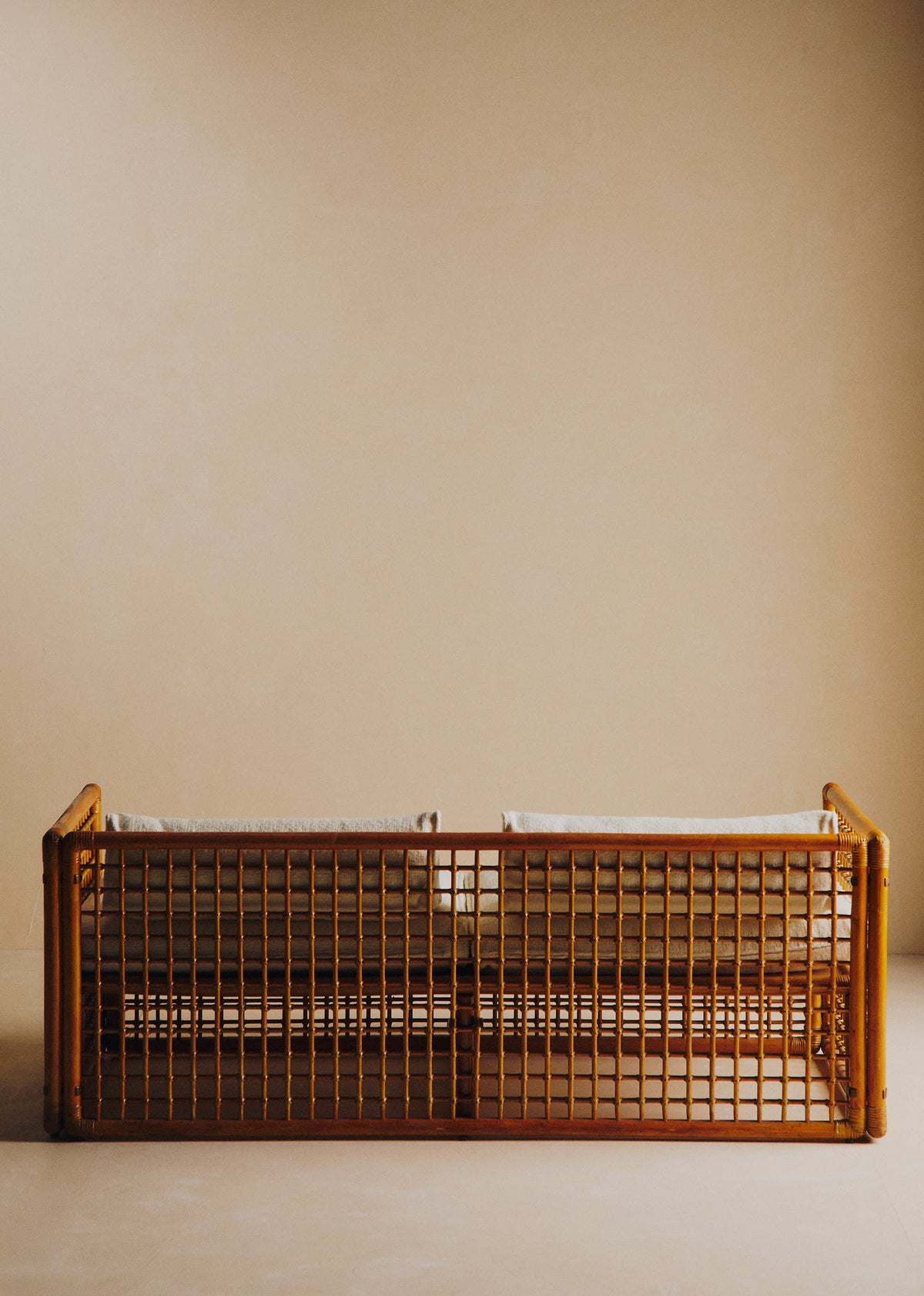 Canapé par Afra & Tobia Scarpa années 70 - Rotin