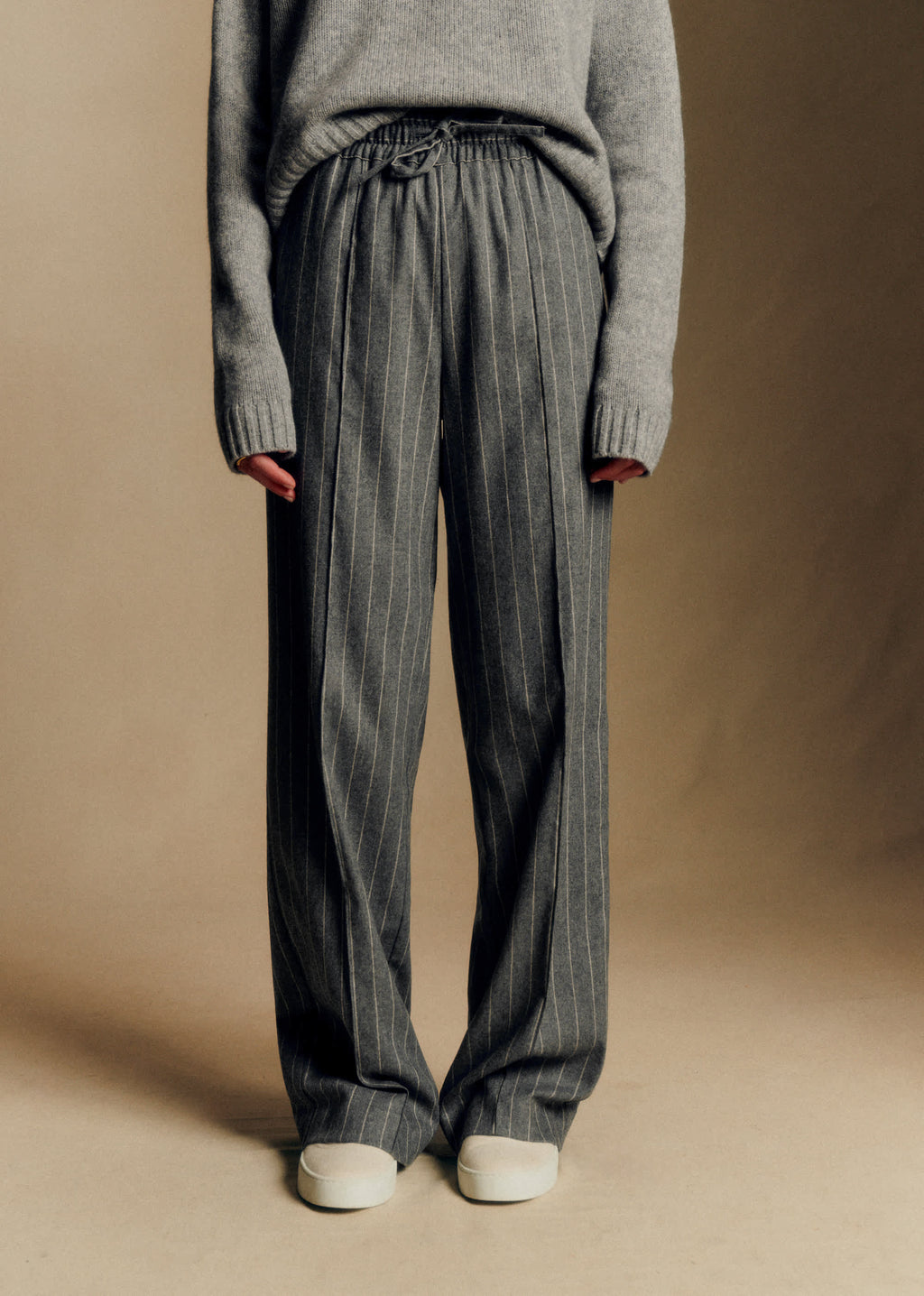 Pantalon Bruce - Rayures Tennis Grise