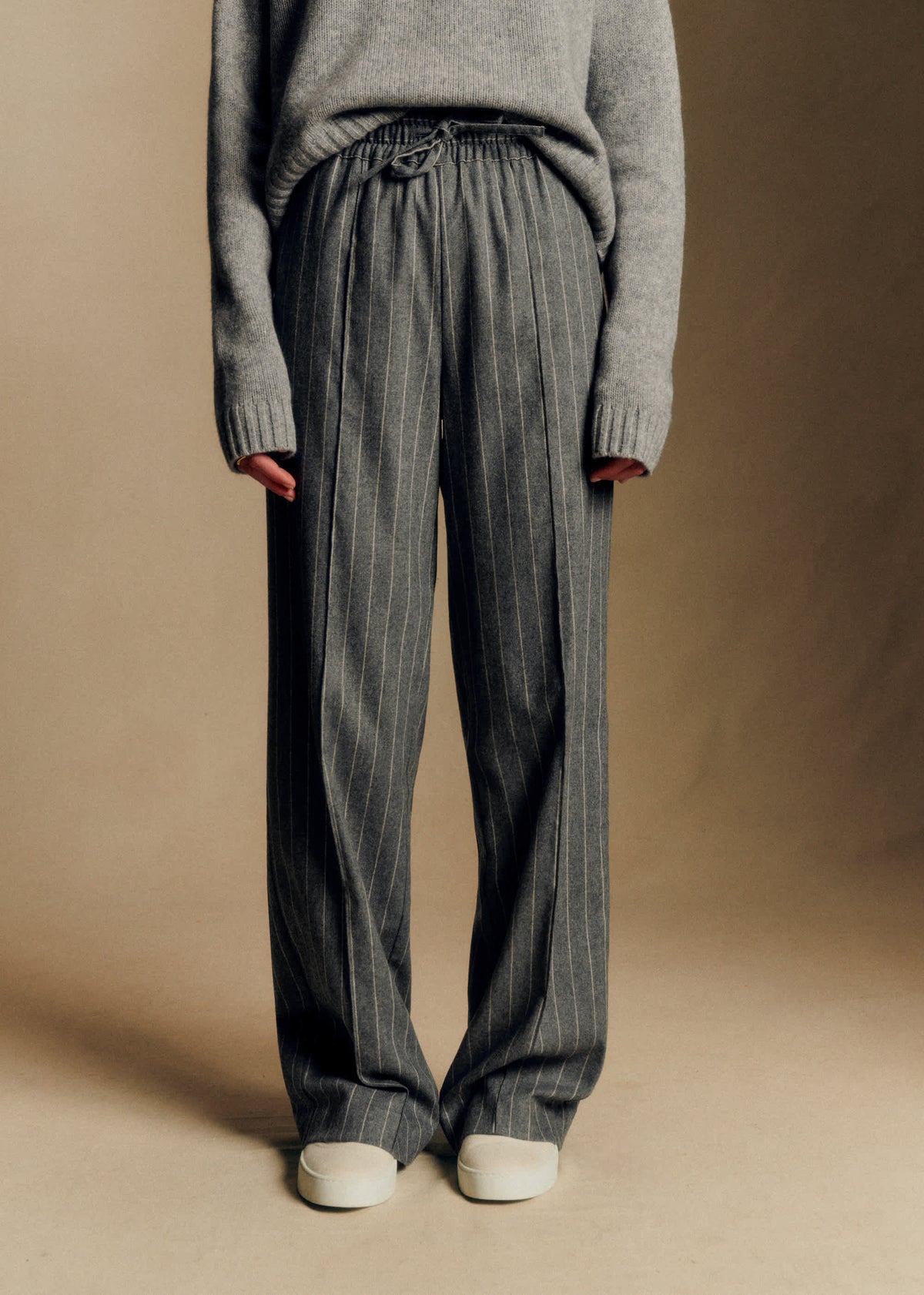 Pantalon Bruce - Rayures Tennis Grise
