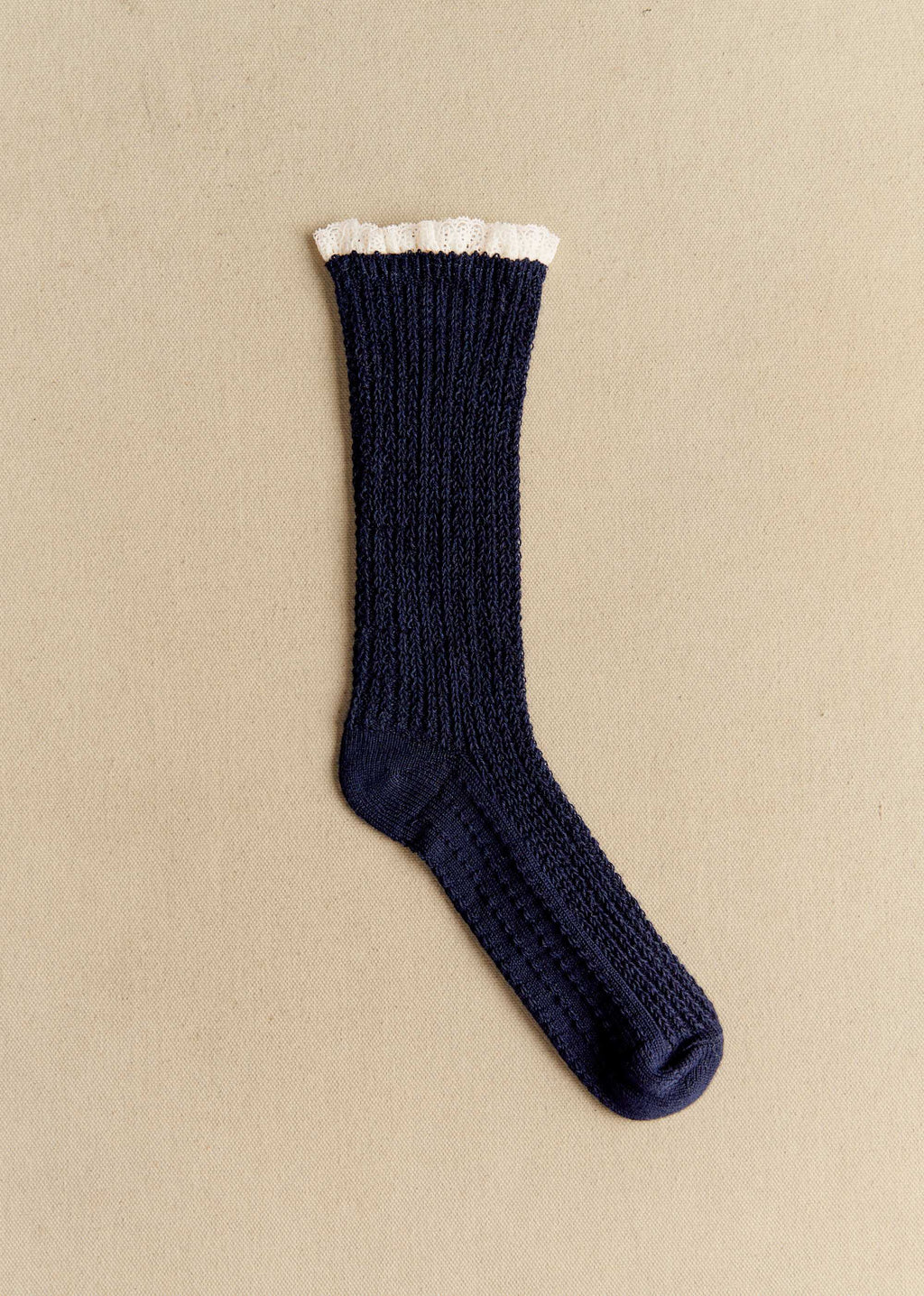 Chaussettes Elena Haute - Bleu Marine