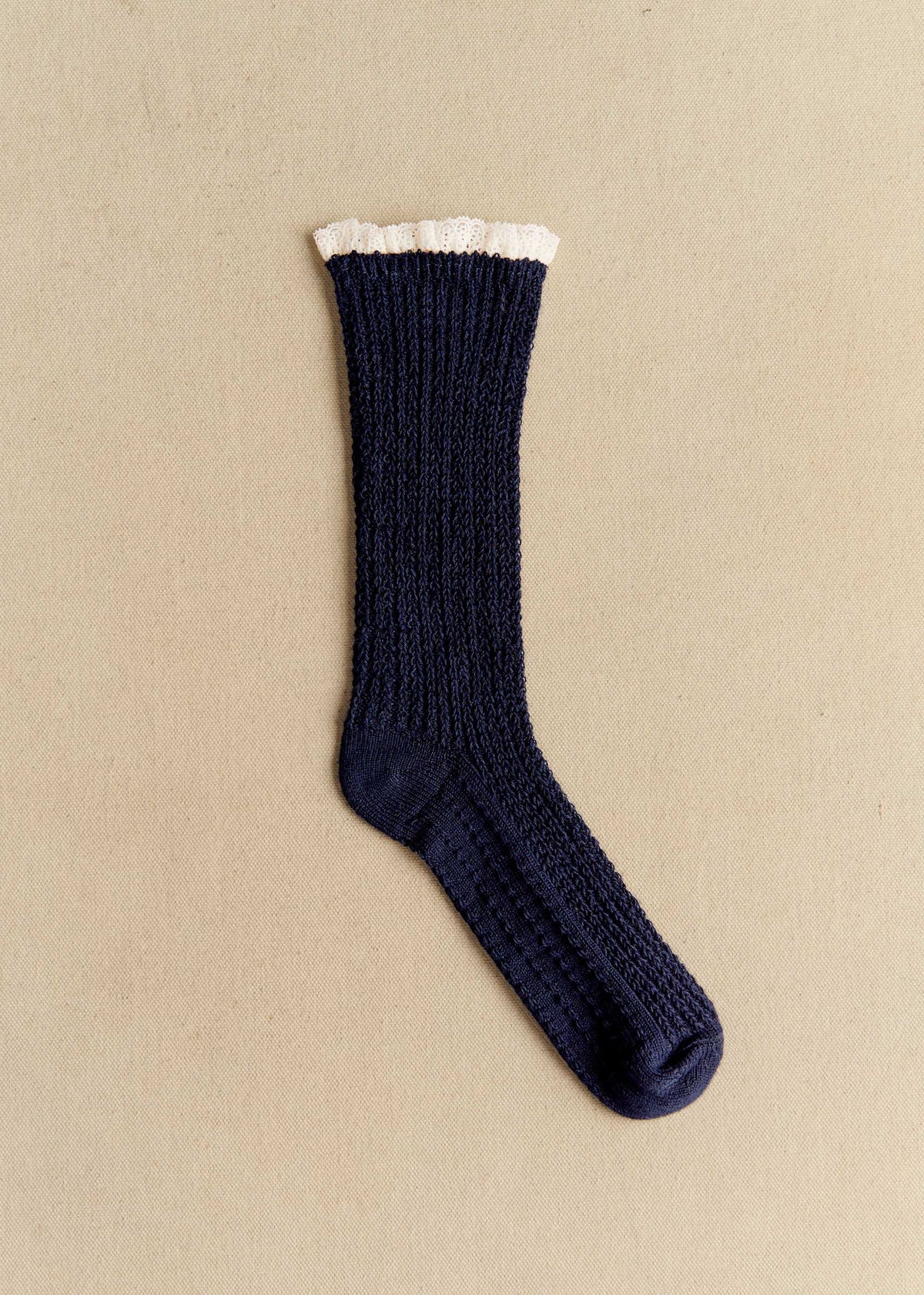 Chaussettes Elena Haute - Bleu Marine