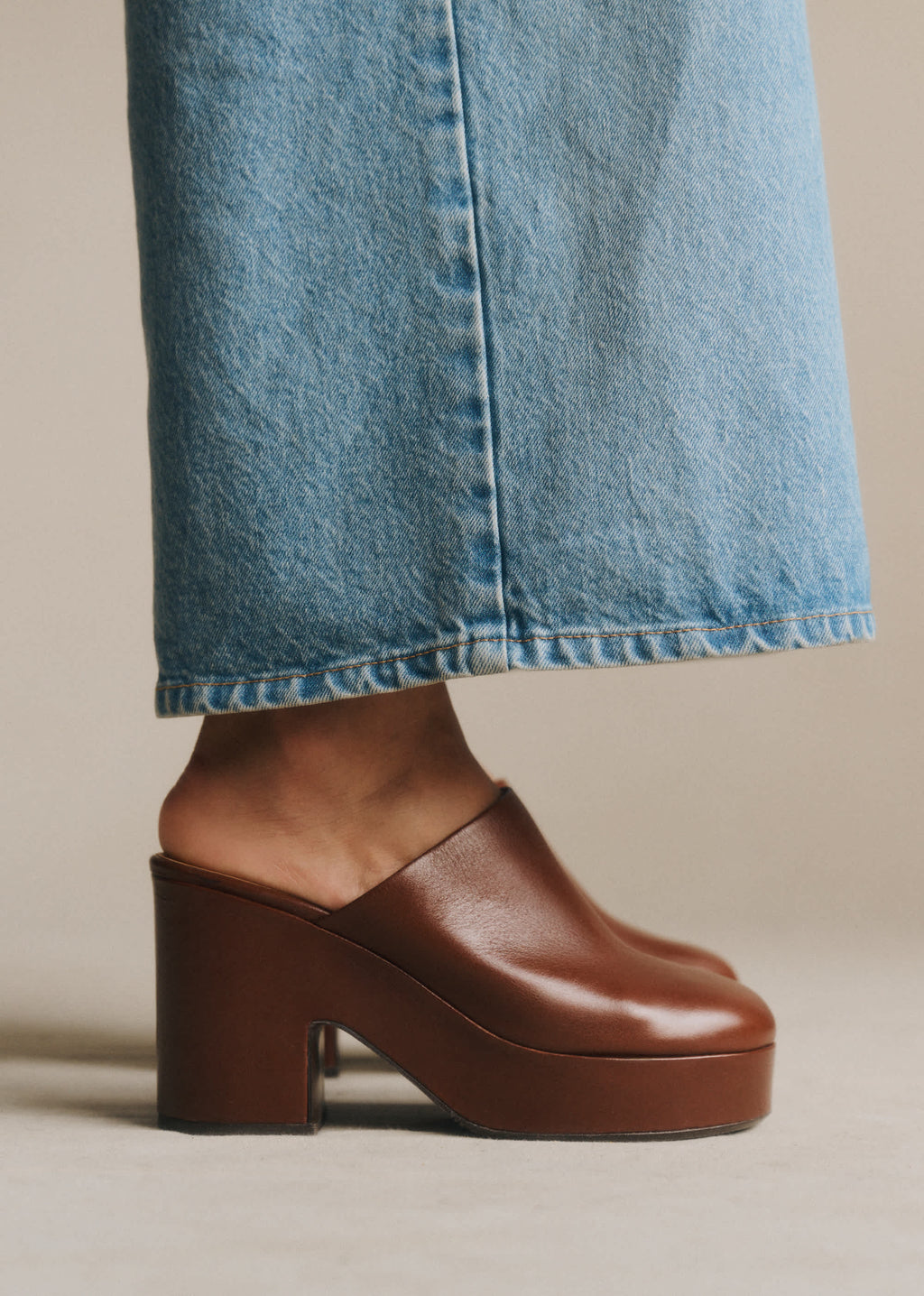 Mules high Callie - Moka Vintage