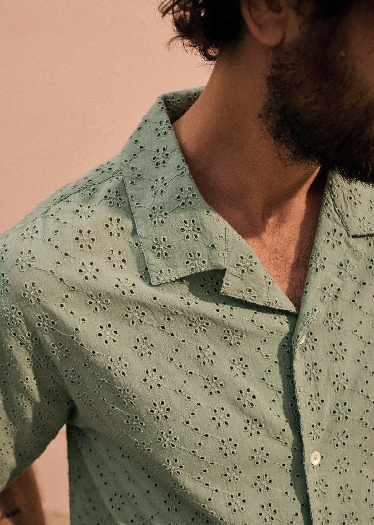 Chemise Holt - Broderie Vert Argile