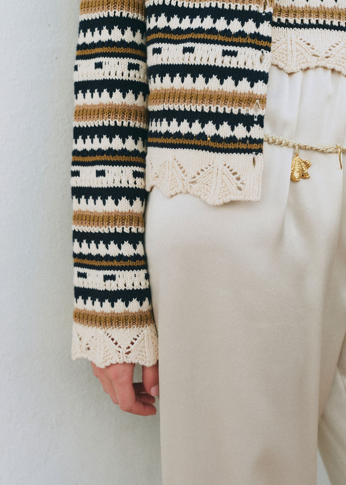 Gilet Mara - Écru / Marine