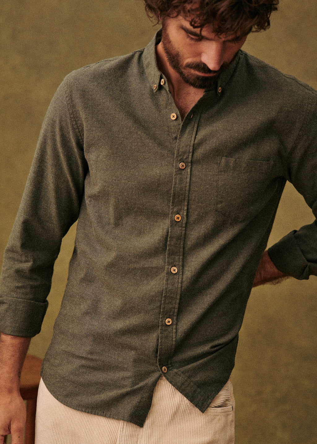 Chemise Charlie Flanelle - Kaki