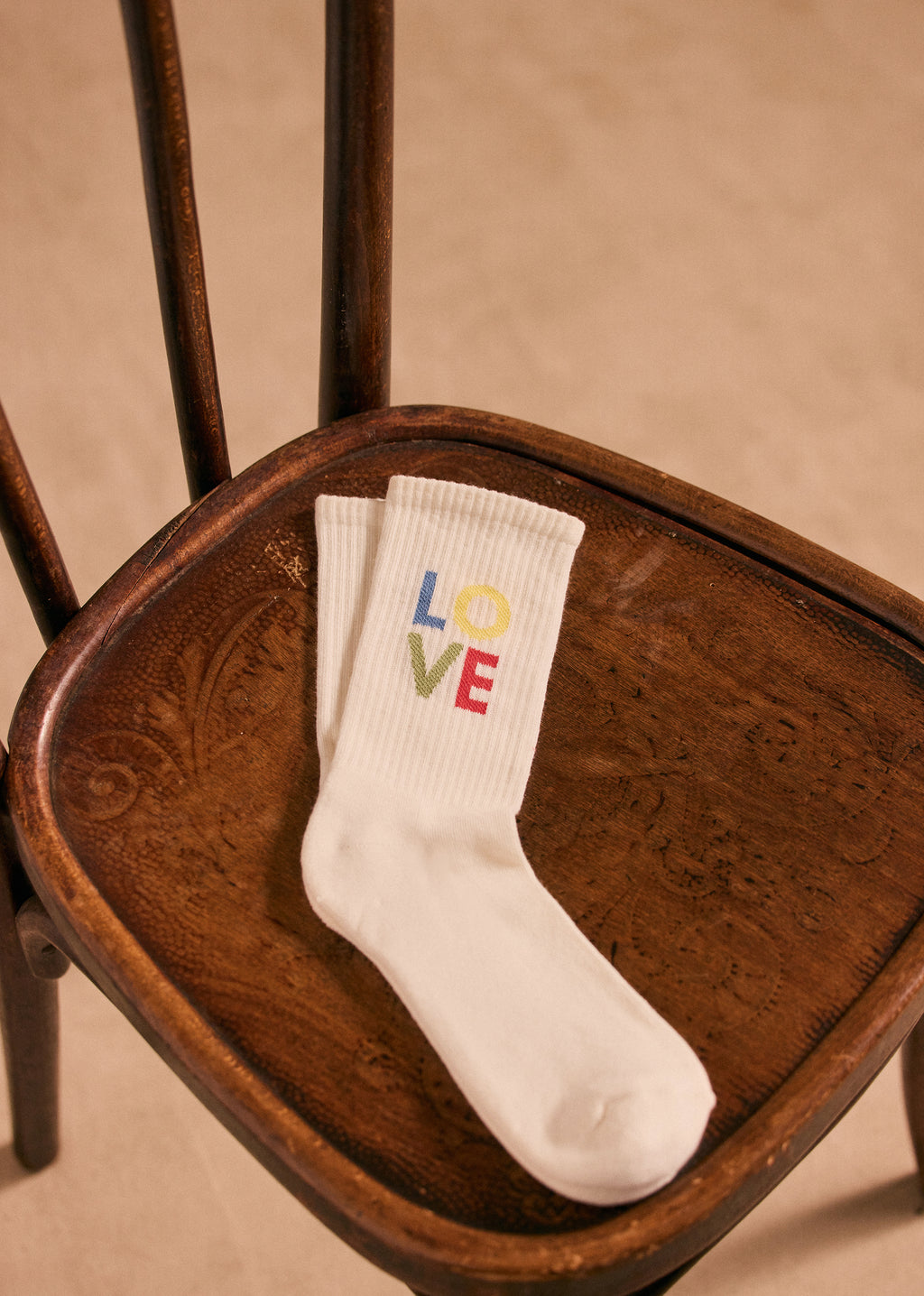 Chaussettes Love - Écru