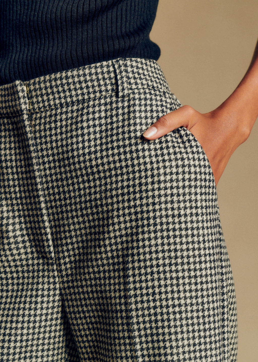 Pantalon Matheo - Pied de Poule Noir et Blanc