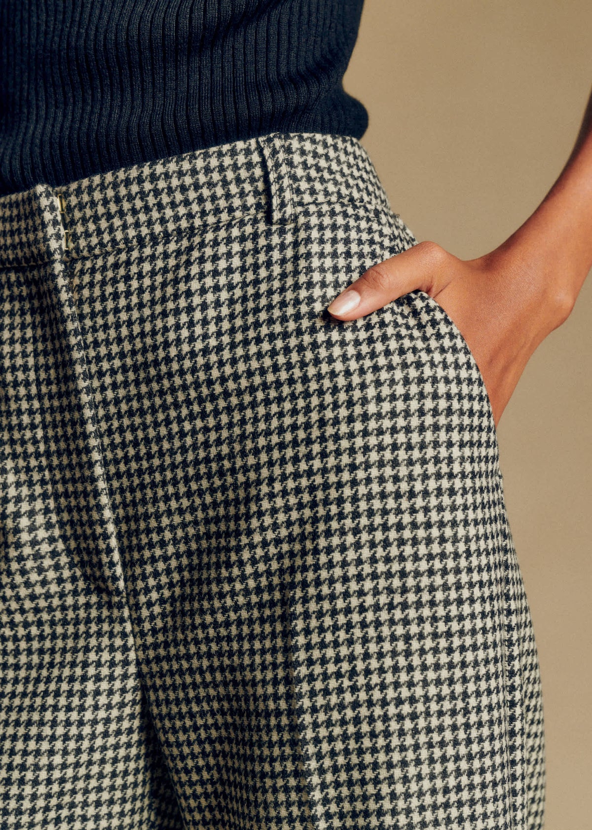 Pantalon Matheo - Pied de Poule Noir et Blanc