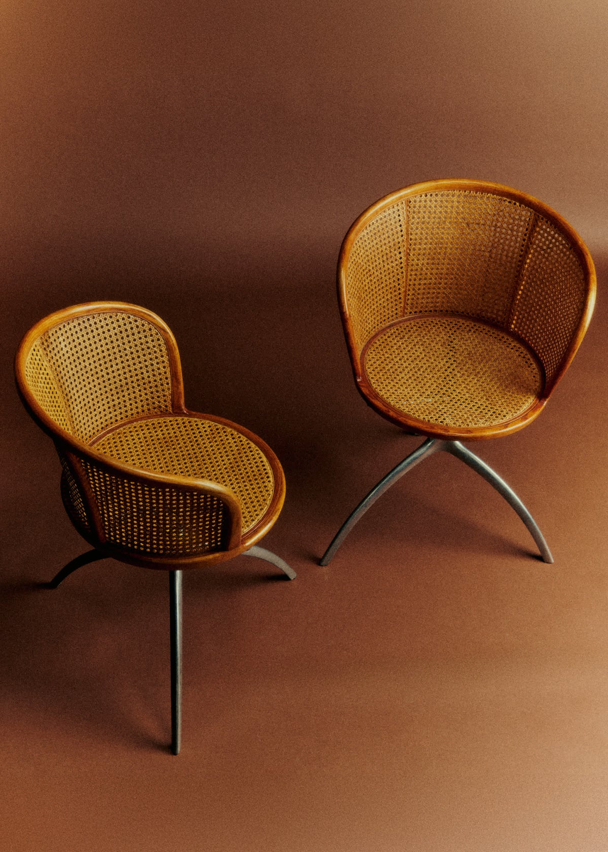 Paire de fauteuils Young Lady de Paolo Rizzatto pour Alias années 90 - Cannage