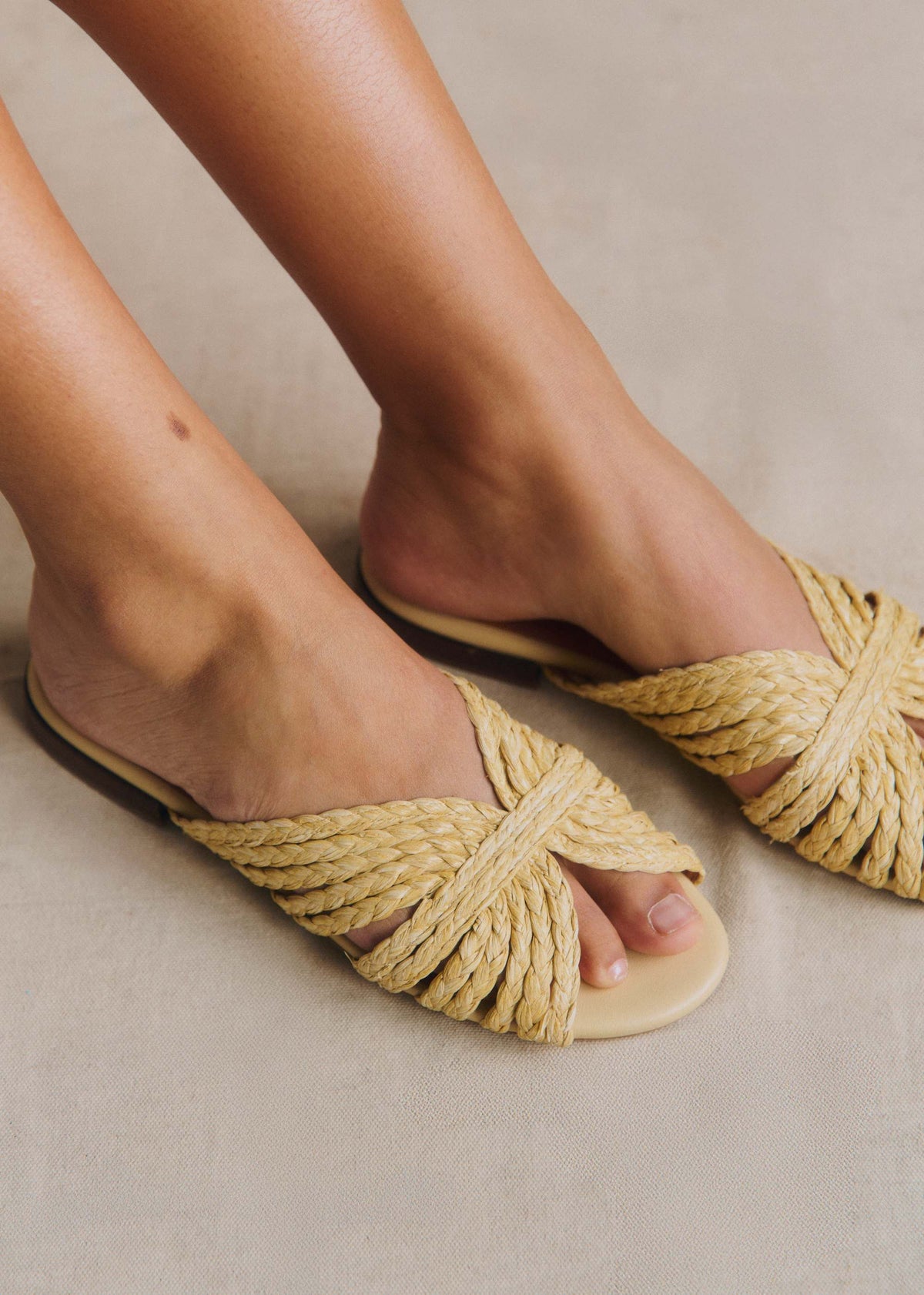 Mules Low Paola - Naturel Textile Tressé