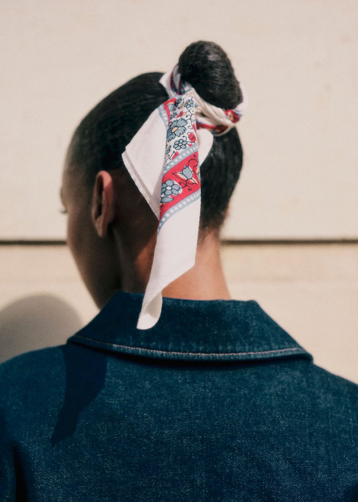 Foulard Gaston - Fleurs Vintage Ecru