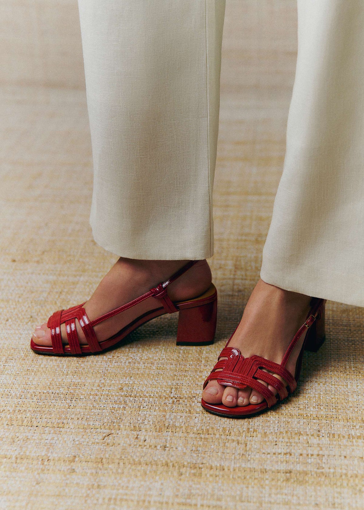 Sandales Josepha - Cerise Vernis