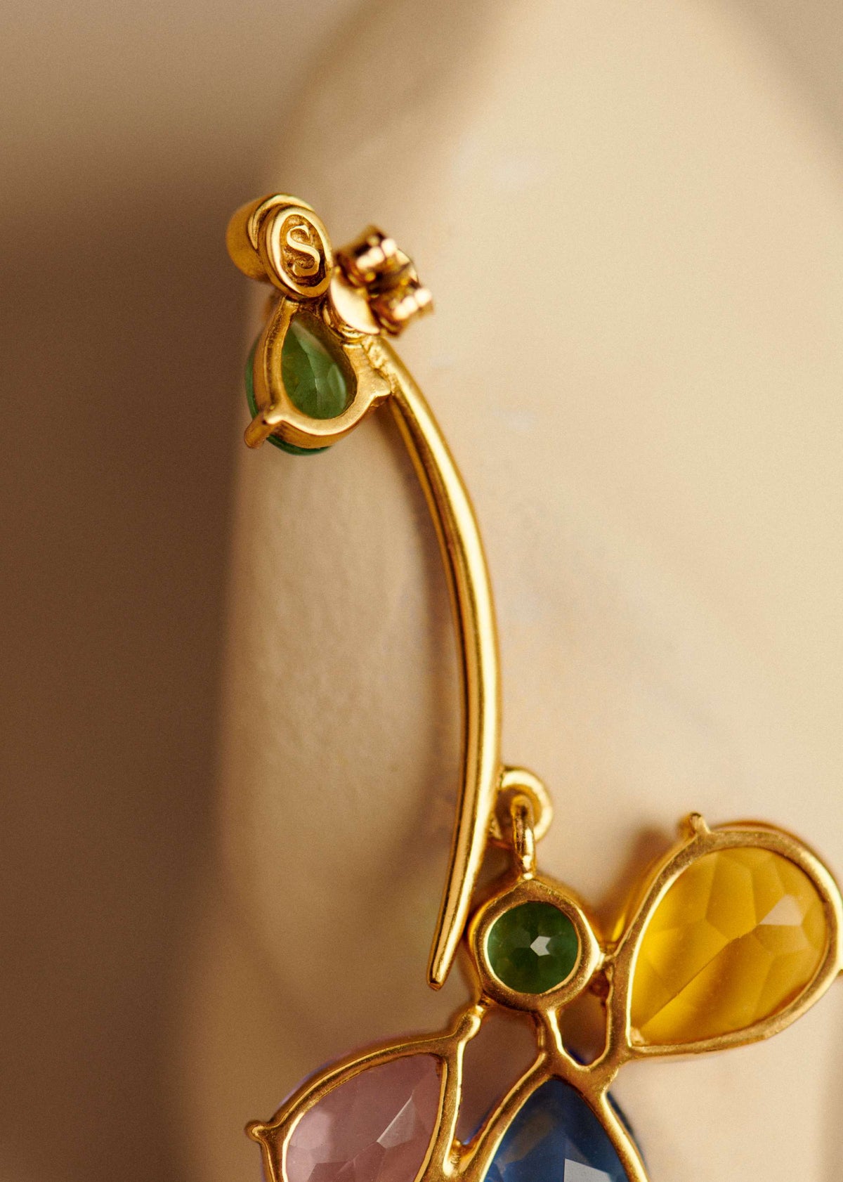 Boucles d'oreilles Gio - Vert d'Eau Multi
