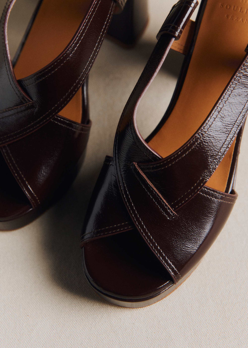 Sandales High ELSA - Chocolat Vintage