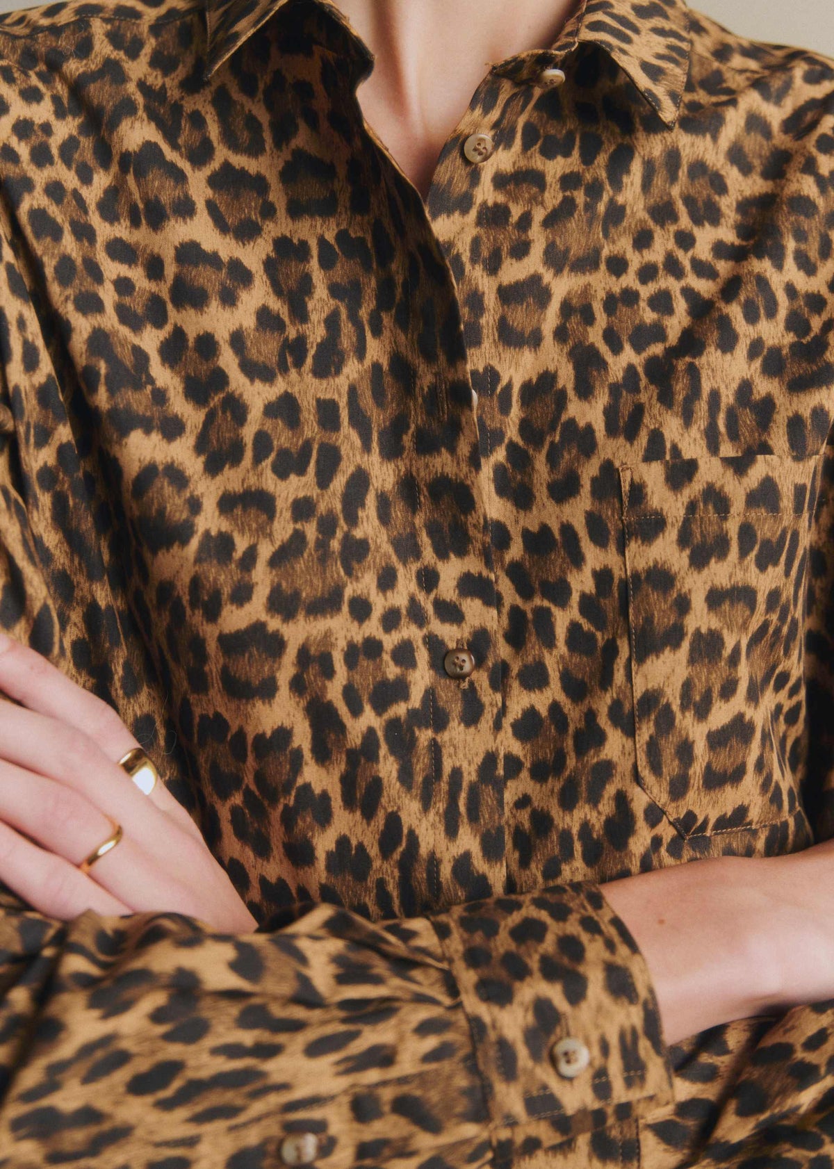 Chemise Max - Imprimé Small Leopard Surteint Camel