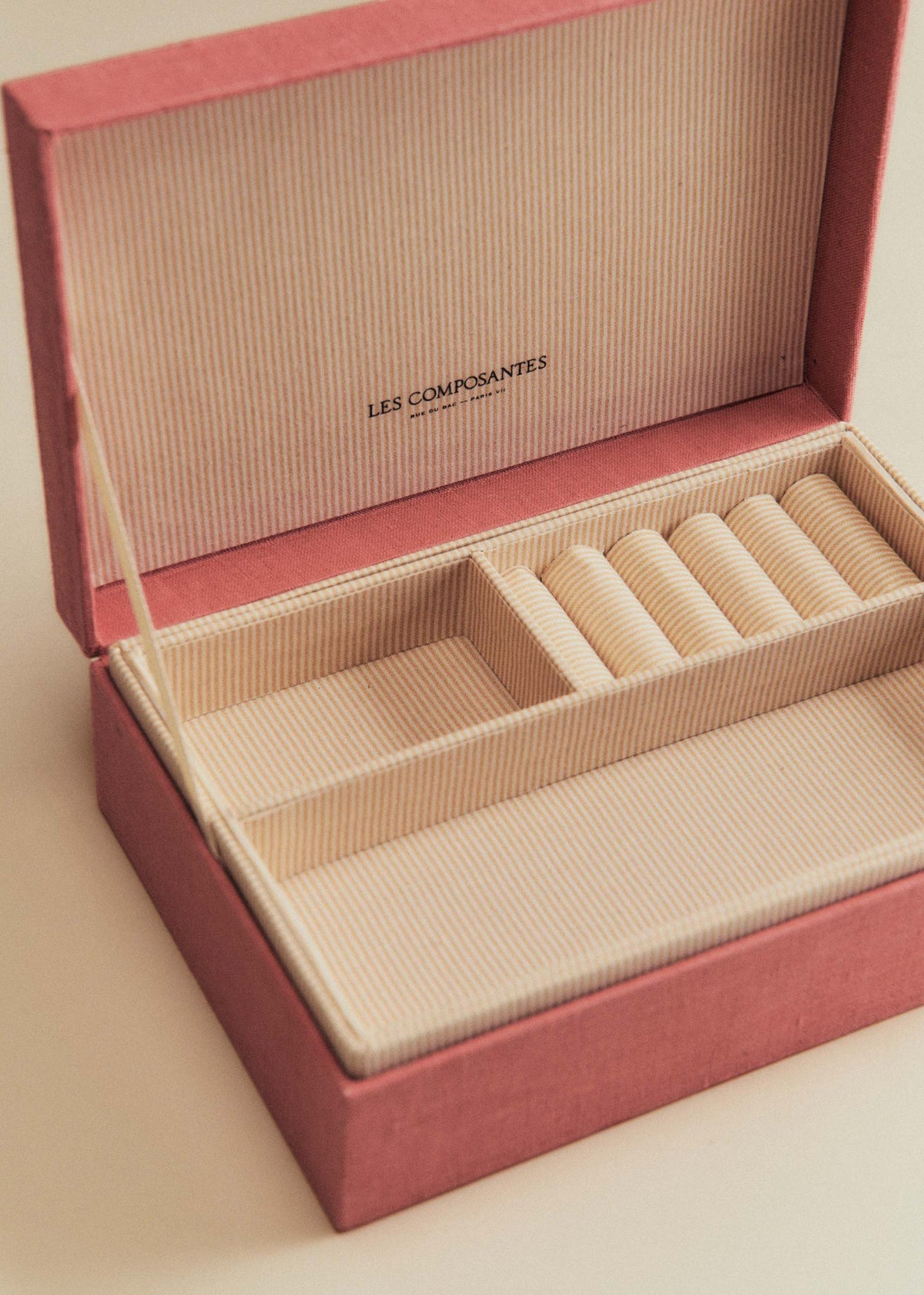 Boîte bijoux matelassée - Blush