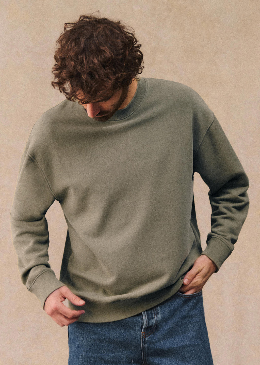 Sweatshirt Boxy - Vert Délavé