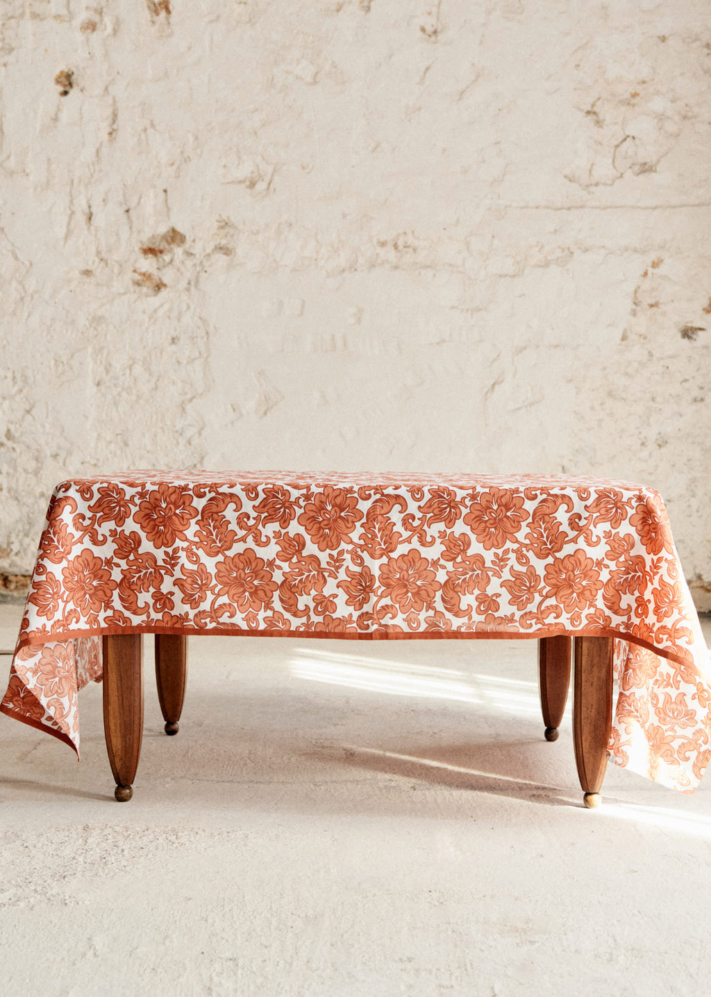 Nappe Imprimée - Fleurs de Positano - Terre de Sienne