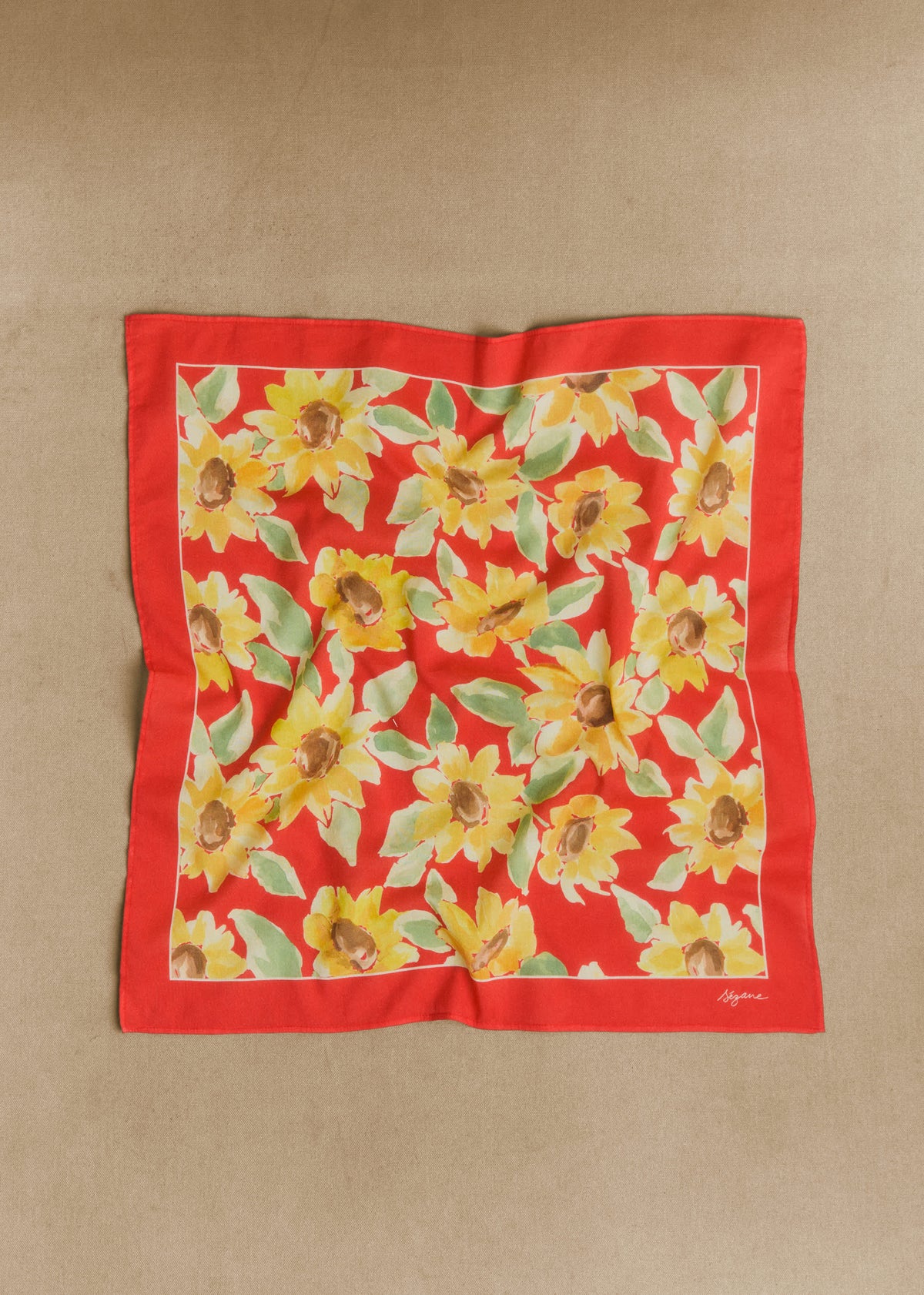 Foulard Gaston - Imprimé Tournesol