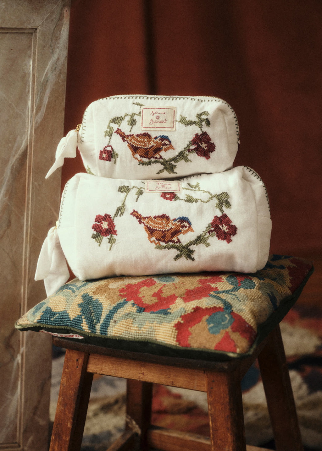 Trousse de toilette - Sézane x Baziszt - Oiseaux