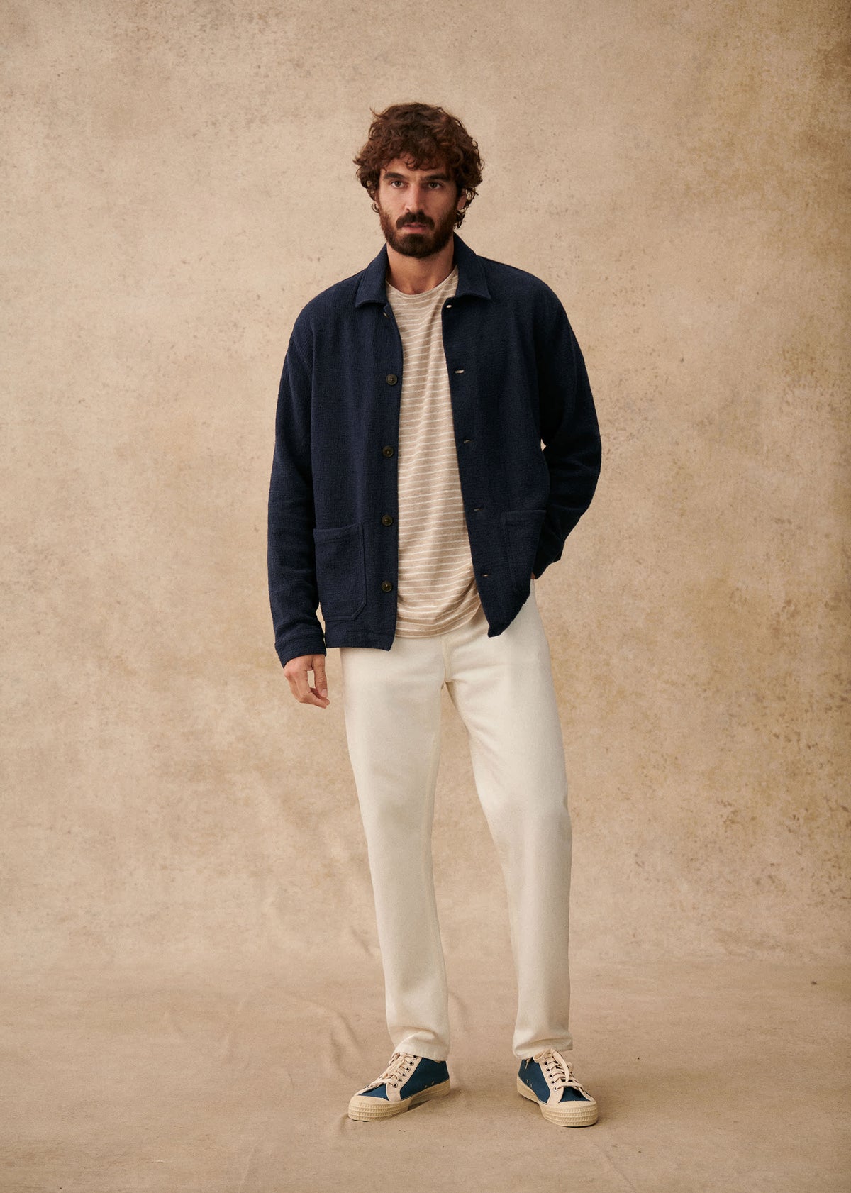 Veste Irwin - Marine texturé