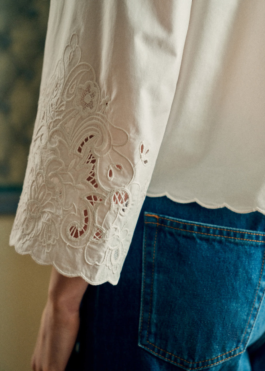 Chemise Alycia - Broderie Placée Ecru