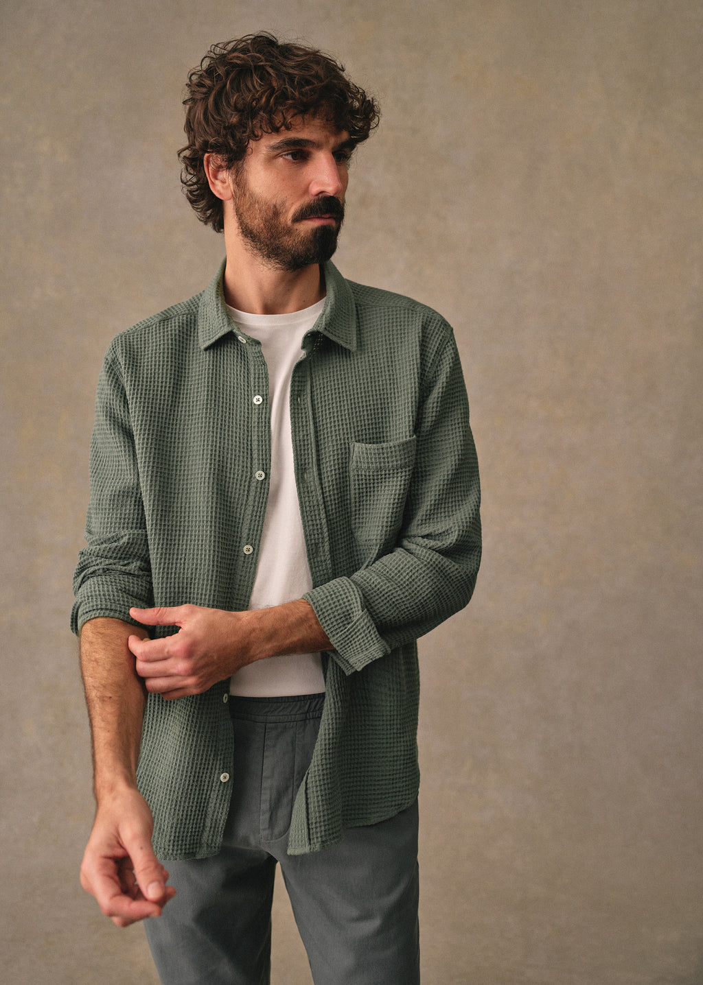 Chemise Lars Gaufrée - Vert Sauge
