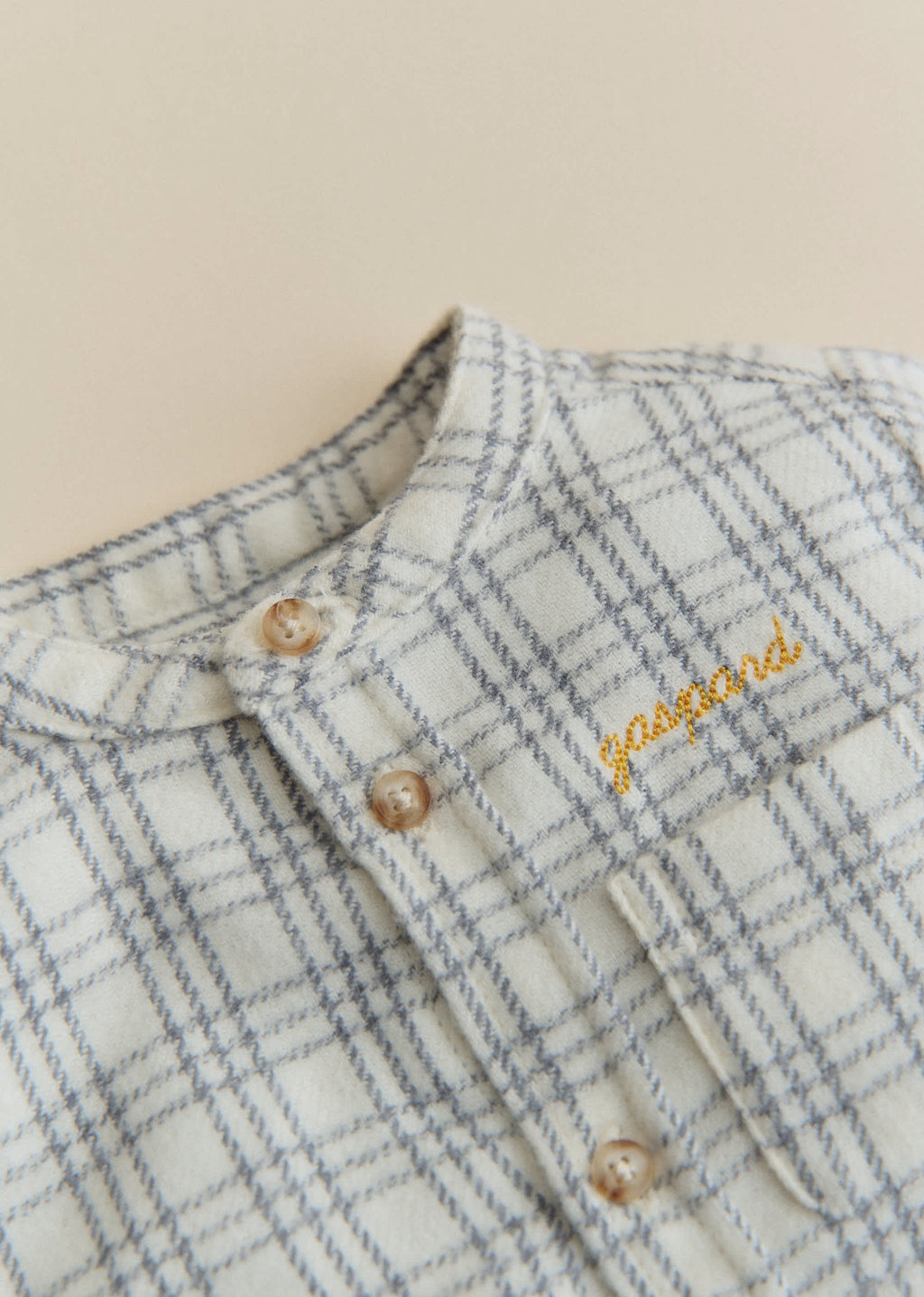 Chemise Benny - Carreaux Gris Doux