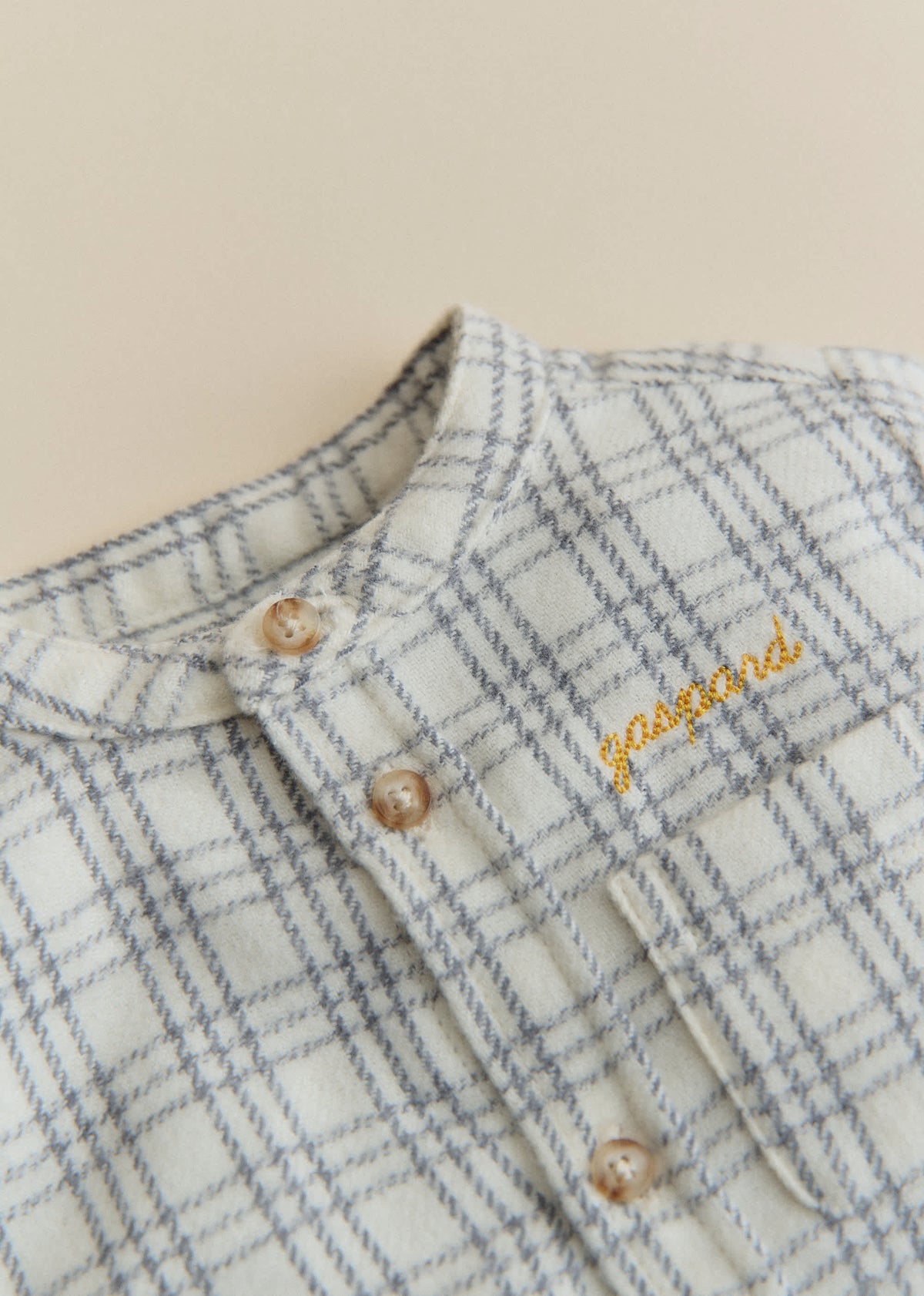 Chemise Benny - Carreaux Gris Doux