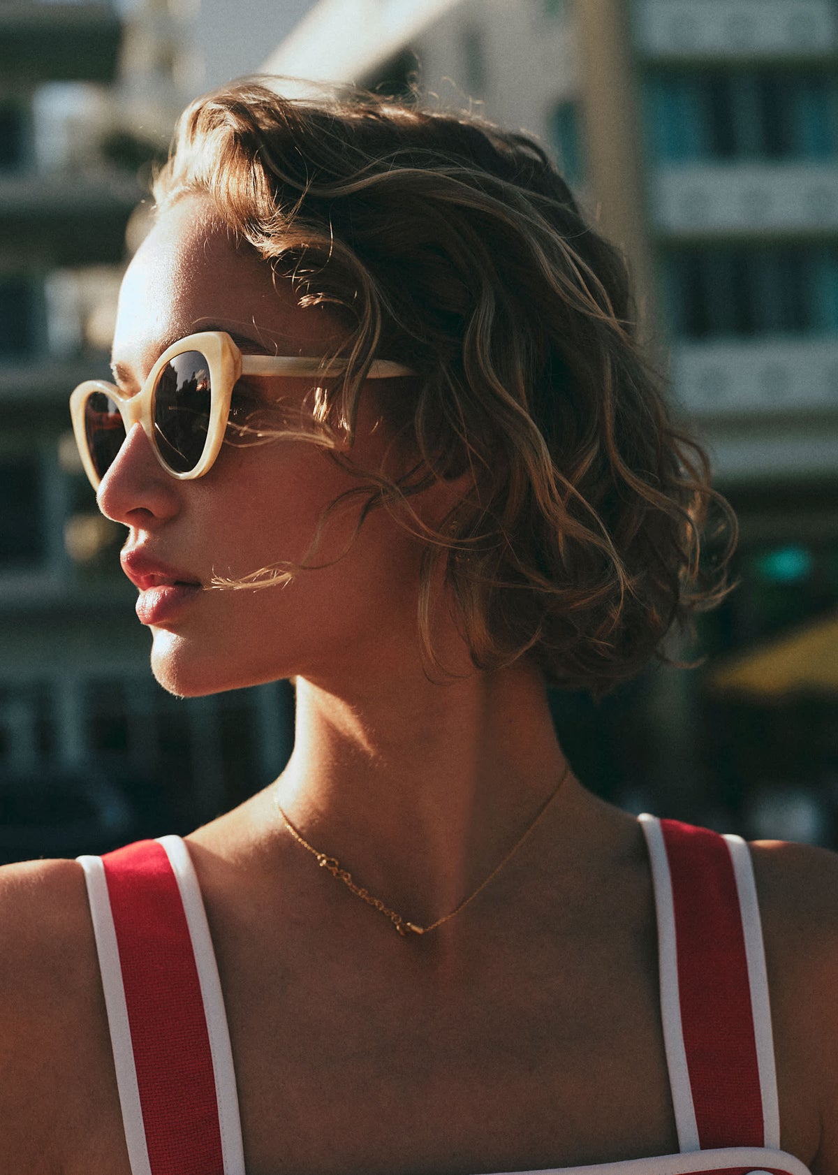 Lunettes de soleil Bianca - Ecru