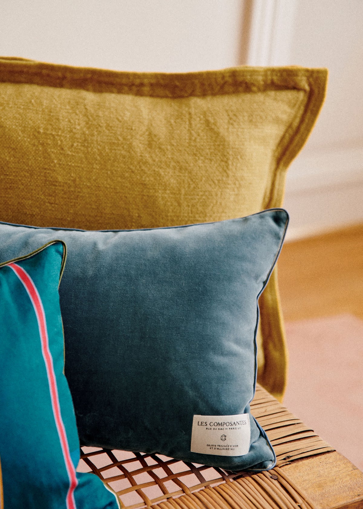 Coussin Velours Édition - Petit modèle - Bleu