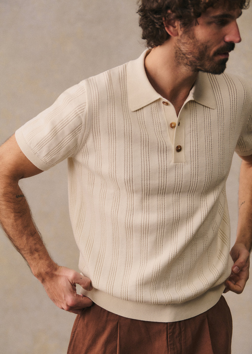 Polo Maille Rio - Écru