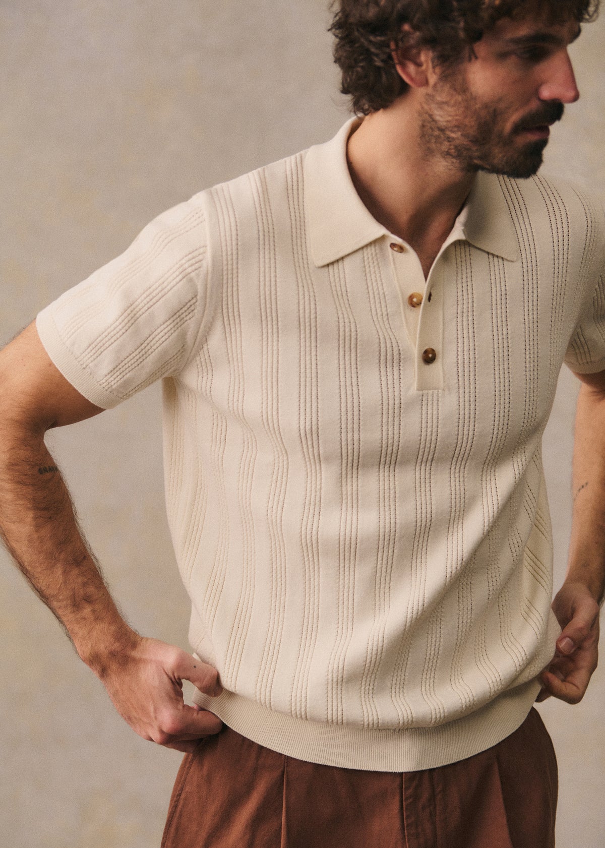 Polo Maille Rio - Écru