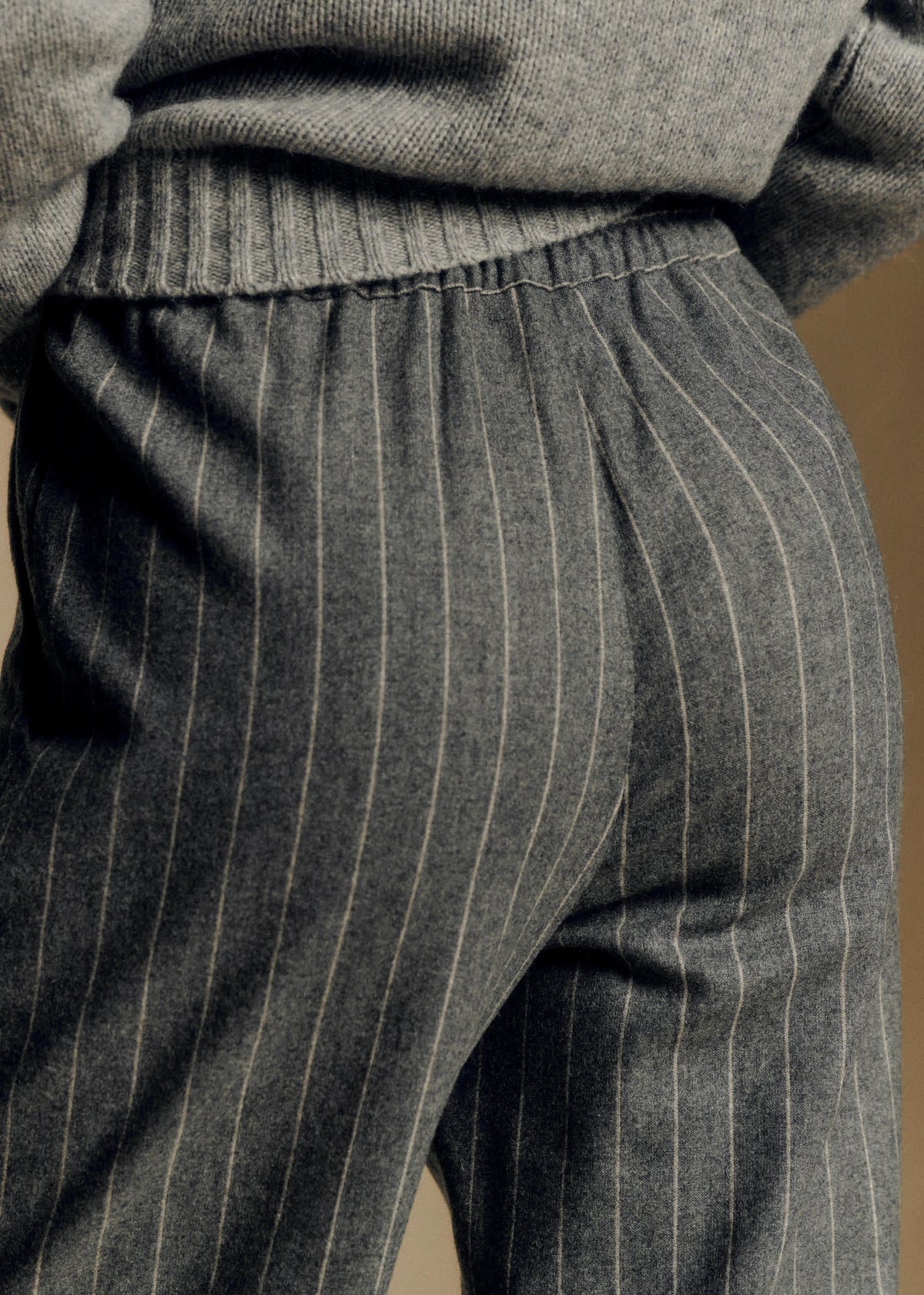 Pantalon Bruce - Rayures Tennis Grise