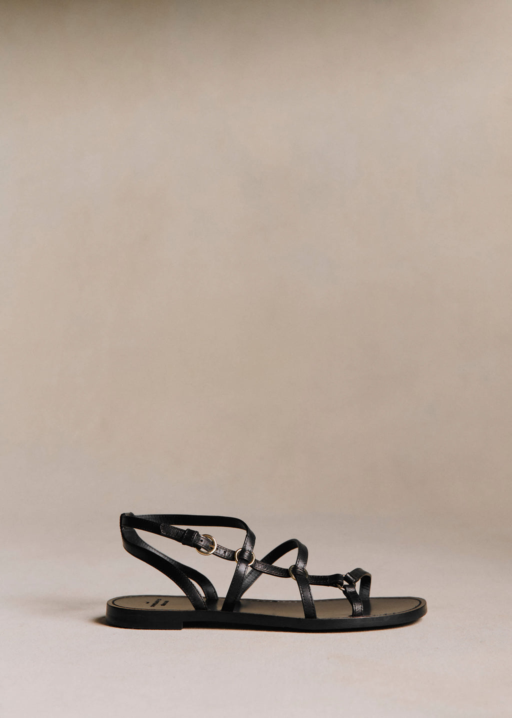 Sandales Low Inaya - Noir Lisse Héritage