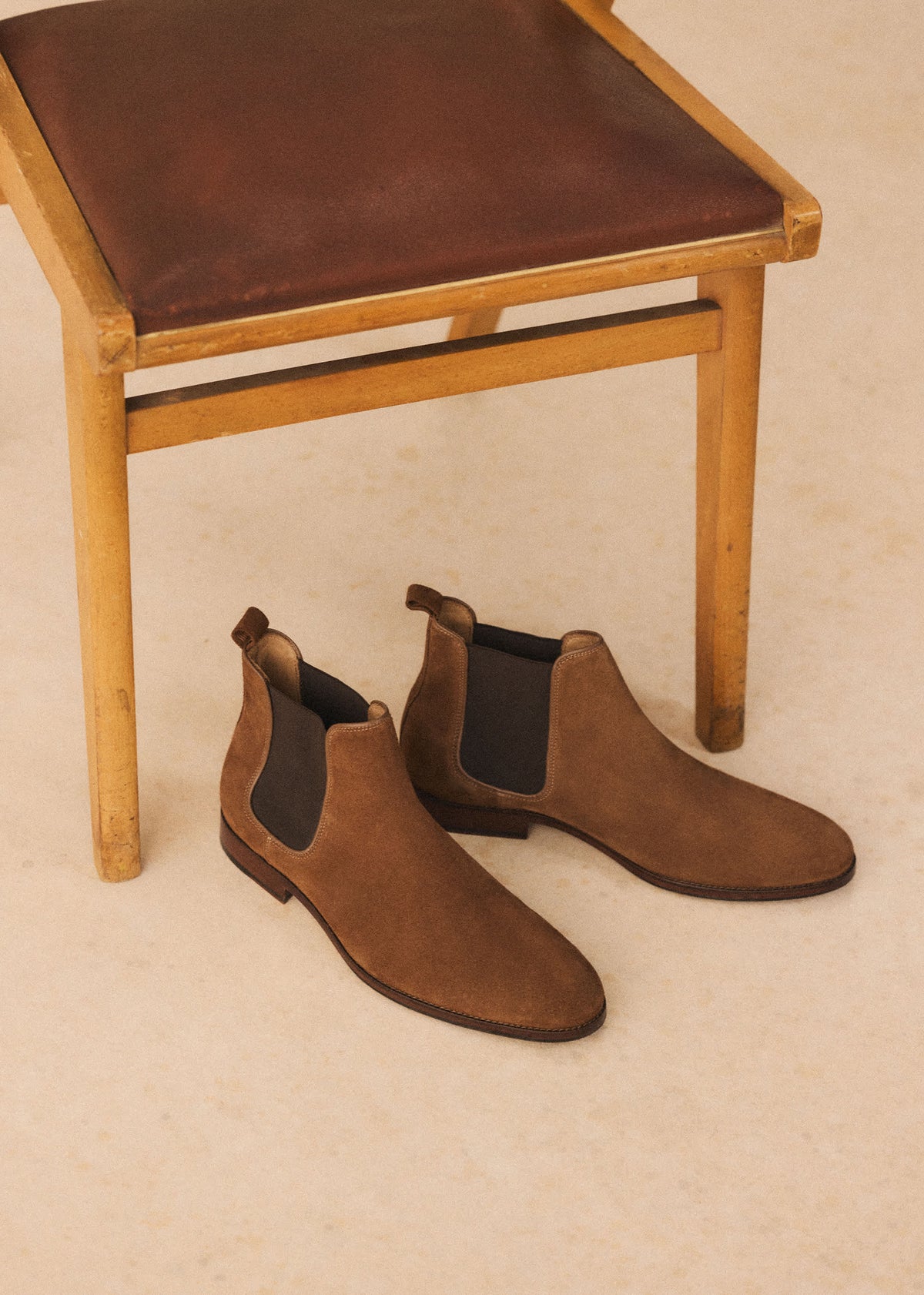 Bottines Chelsea Woody - Daim Camel