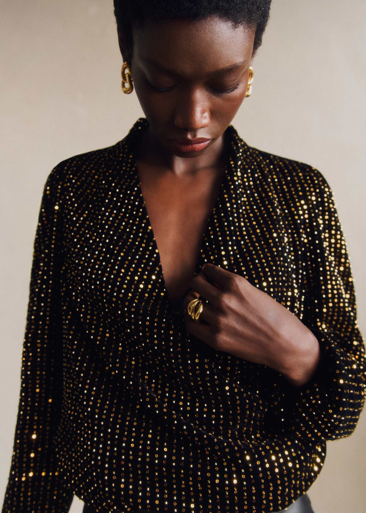 Blouse Abelita - Noir Doré