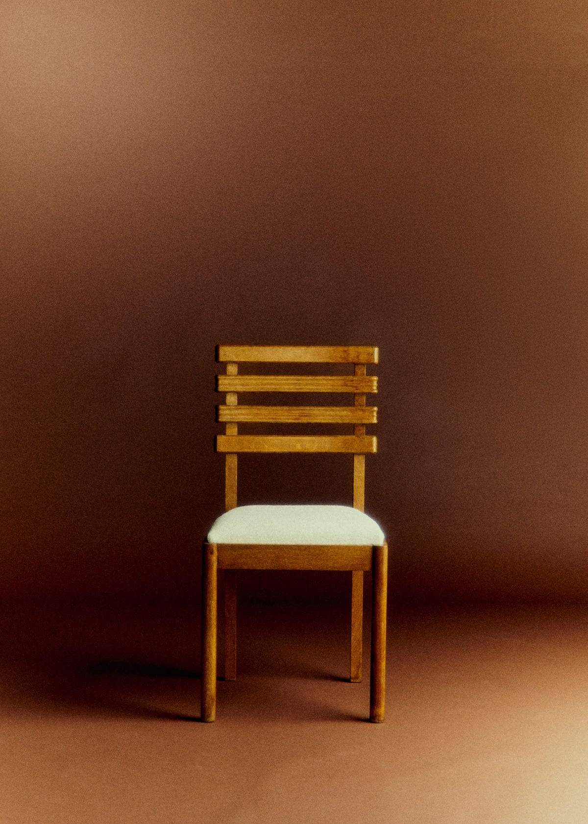 Lot de 6 chaises en chêne années 40 - Chêne teinté