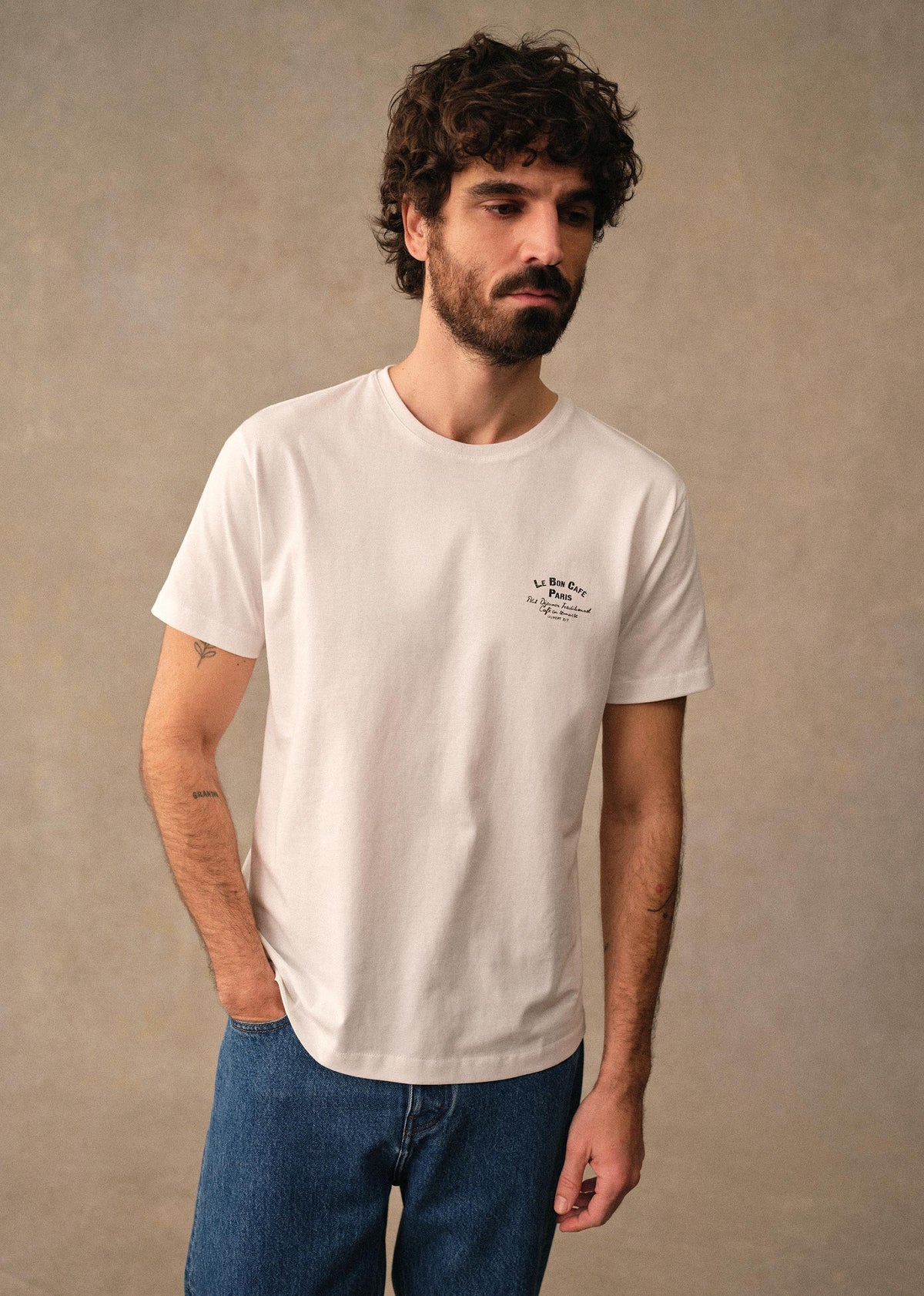 T-Shirt Le Bon Café Paris - Blanc