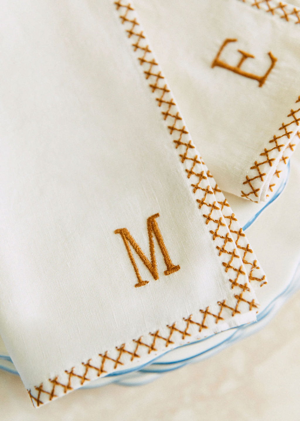 Serviette Monogramme - lettre M