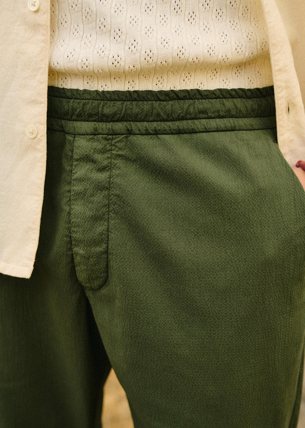 Pantalon Danny Seersucker - Kaki
