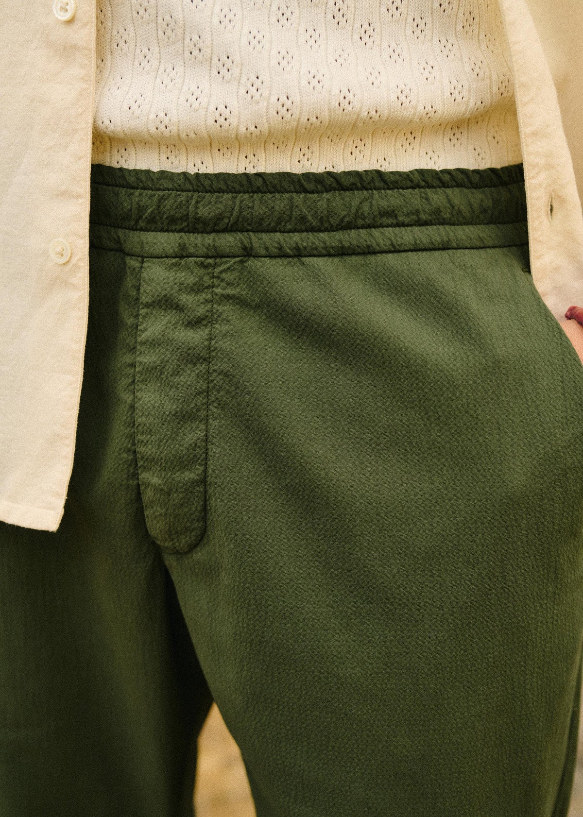 Pantalon Danny Seersucker - Kaki