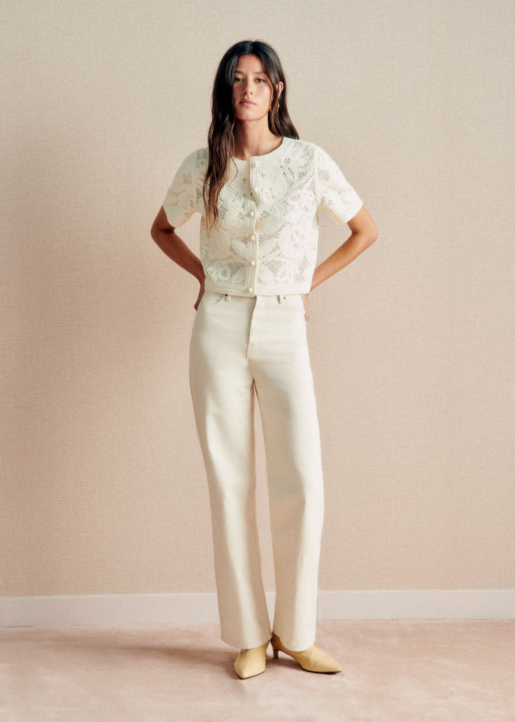 Chemise Norissa - Guipure Unie Ecru